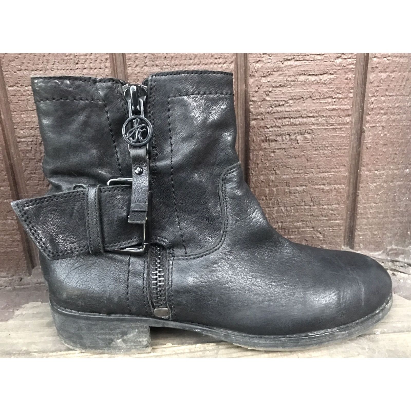 Sam Edelman Sam Edelman Kacey Ankle Boots Womens Size 8M Black Leather Casual Side Zip Boots Size US 8 / IT 38 - 5 Thumbnail