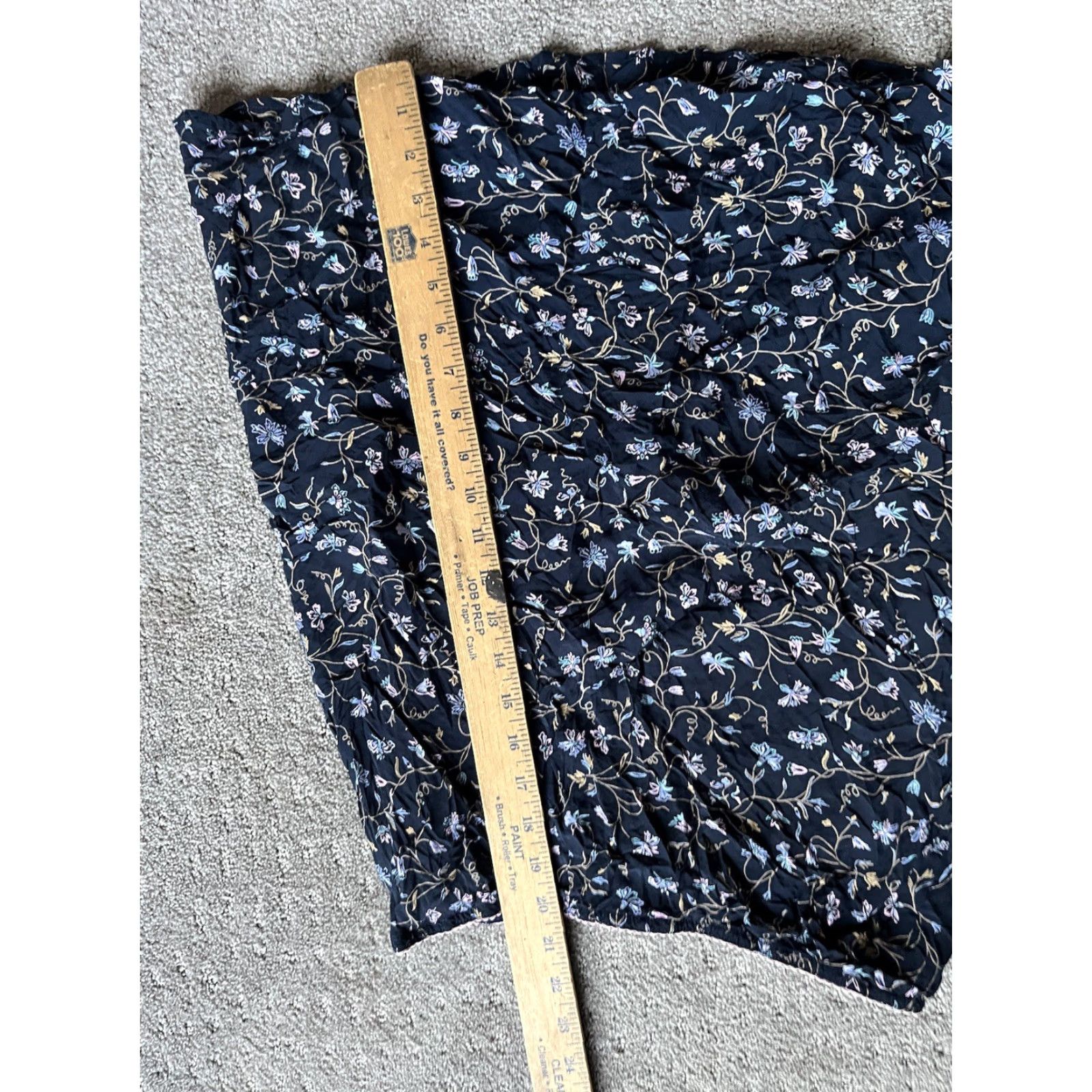Gap VINTAGE Gap Women's Mini Skirt Casual Party Rayon Chiffon Floral Size 8 Navy Size 30" / US 8 / IT 44 - 4 Thumbnail