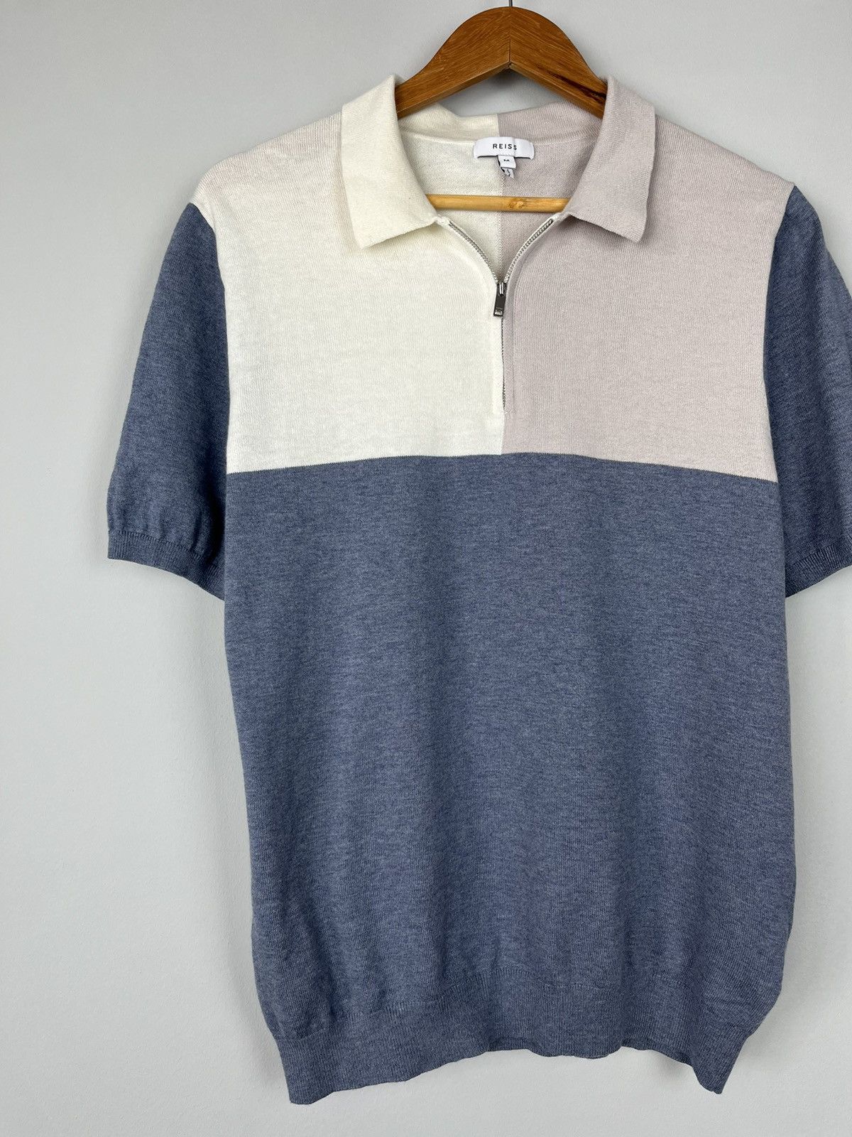 Reiss REISS Port Luxury 1/4 Zip Wool & Cotton Polo Size US M / EU 48-50 / 2 - 7 Thumbnail