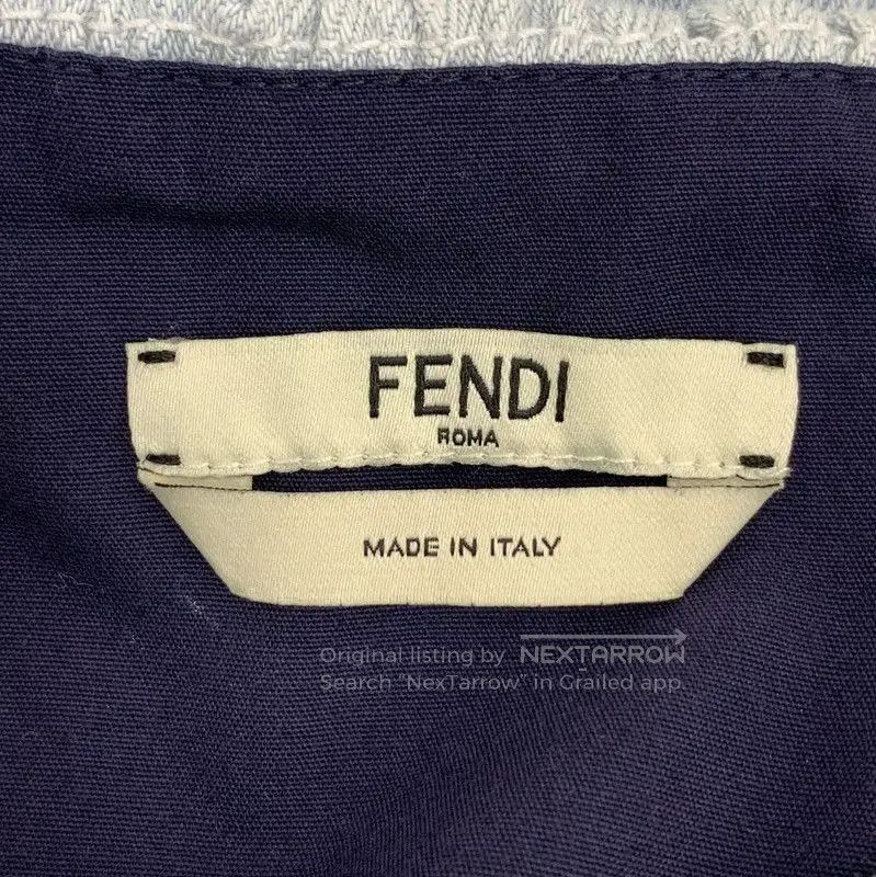 Fendi Fendi Light Blue Cotton Women's Dress . Size XXS / US 00 / IT 34 - 4 Thumbnail