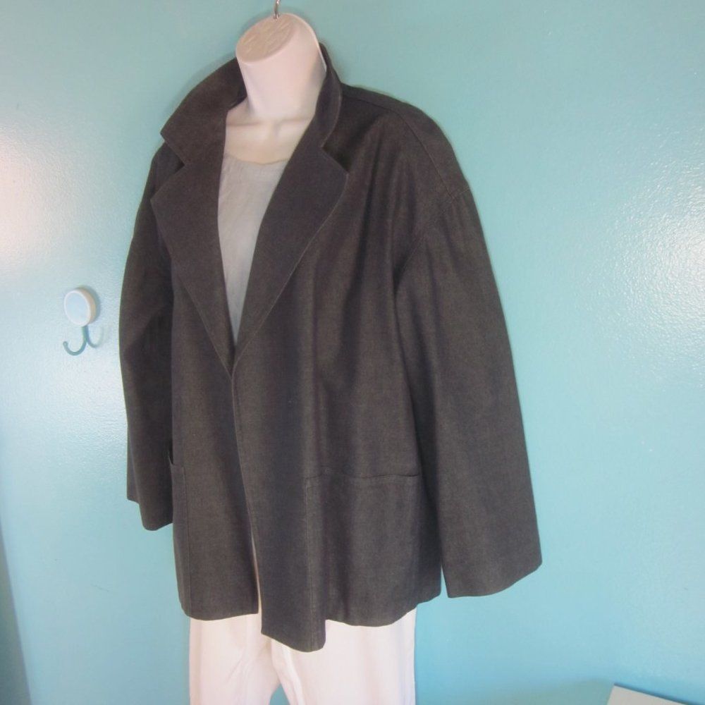 Ellen Tracy Company Ellen Tracy Size Petite M Denim Blue Cotton Wool Lig Size M / US 6-8 / IT 42-44 - 4 Thumbnail