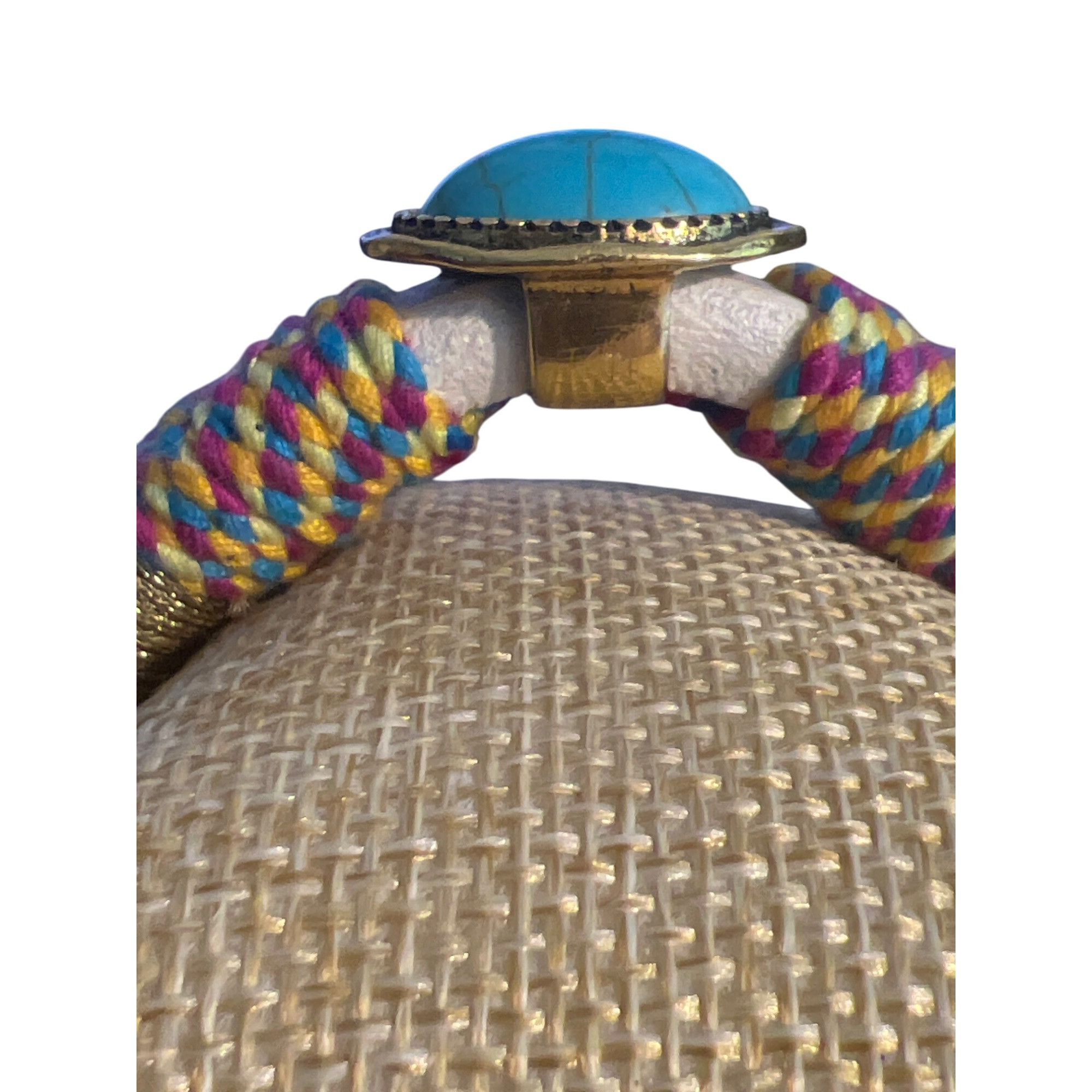 Other Laura Janelle RGLB Faux Turquoise Bracelet White Vegan Leath Size ONE SIZE - 3 Thumbnail