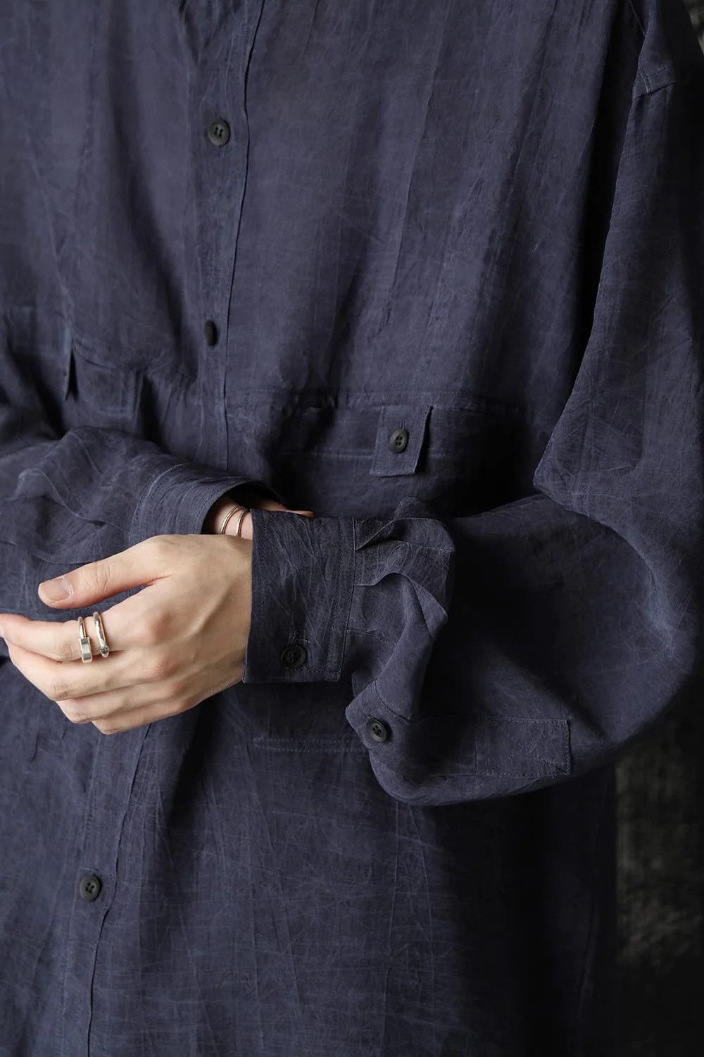 Yohji Yamamoto Yohji Yamamoto pour homme 20AW wrinkle processed dye shirt Size US L / EU 52-54 / 3 - 7 Thumbnail