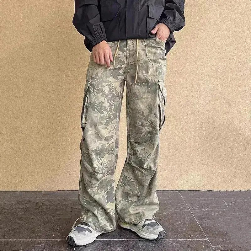 Japanese Brand Camouflage Baggy Cargo Jeans Size US 32 / EU 48 - 1 Thumbnail