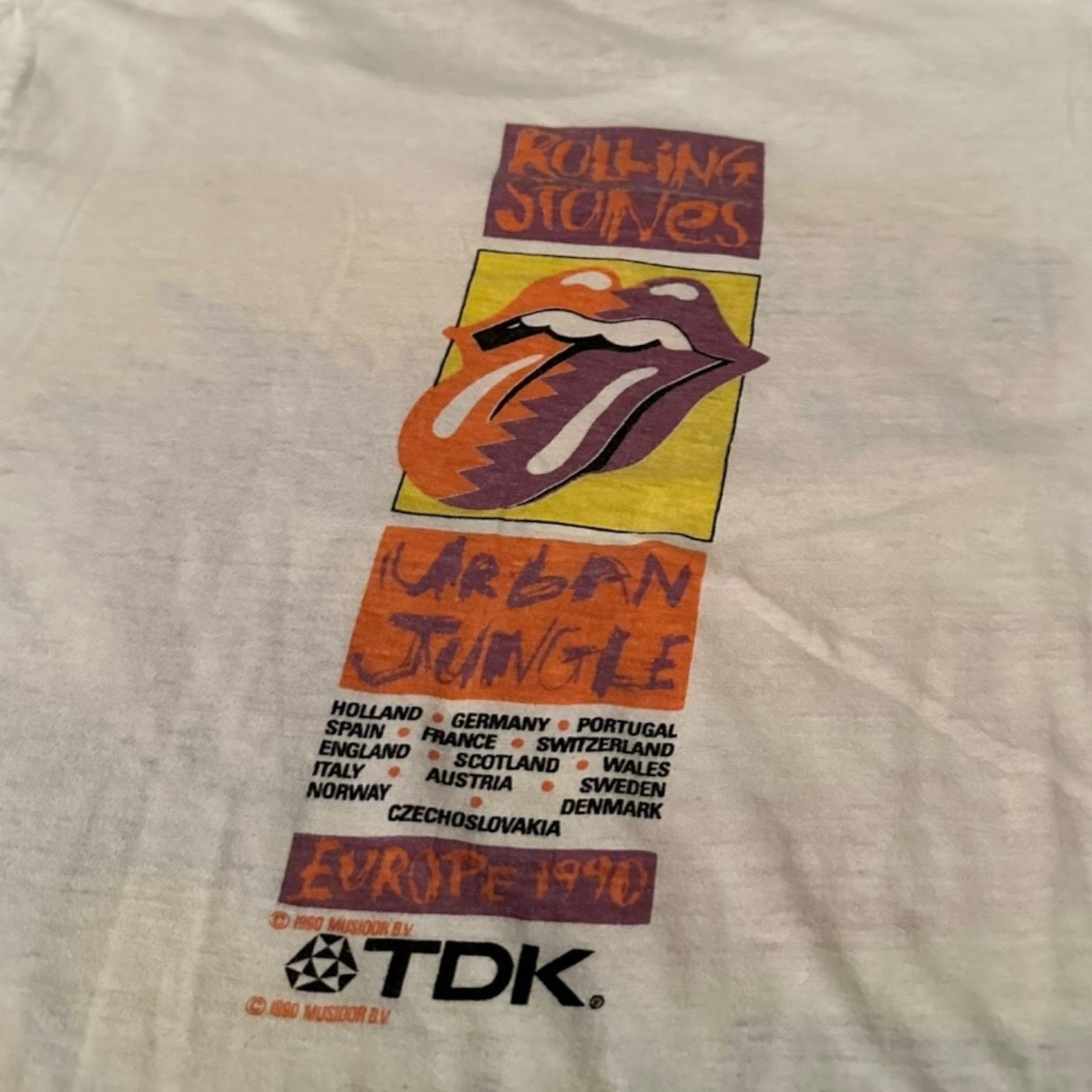Other 1990 Rolling Stones paper thin Europe tour tee Size US M / EU 48-50 / 2 - 3 Thumbnail