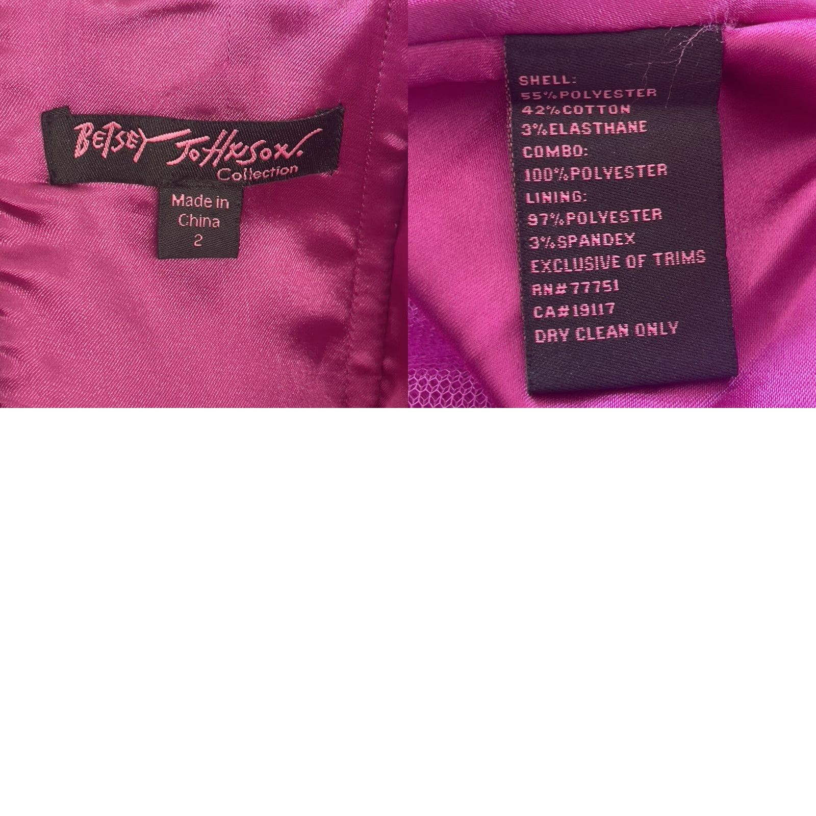 Betsey Johnson Dress Womens A-Line Black Satin Hot pink Tulle Short Size 2  Halloween Heart Theme Halloween Womens