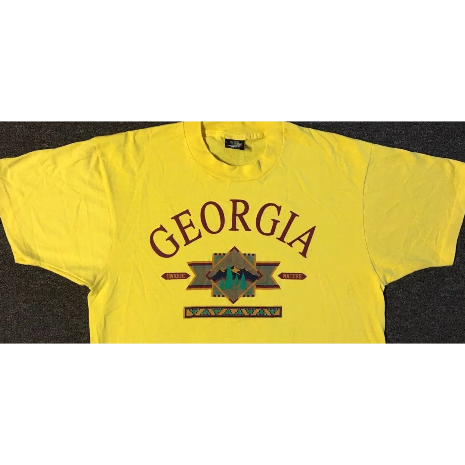 Vintage VINTAGE 90s Georgia Nature Faded Shirt M L USA Animal Art Beach Surf Grunge 80s Shirt Mens Yellow 90s Animals Art USA Georgia Beach Grunge 80s Size US M / EU 48-50 / 2 - 6 Thumbnail