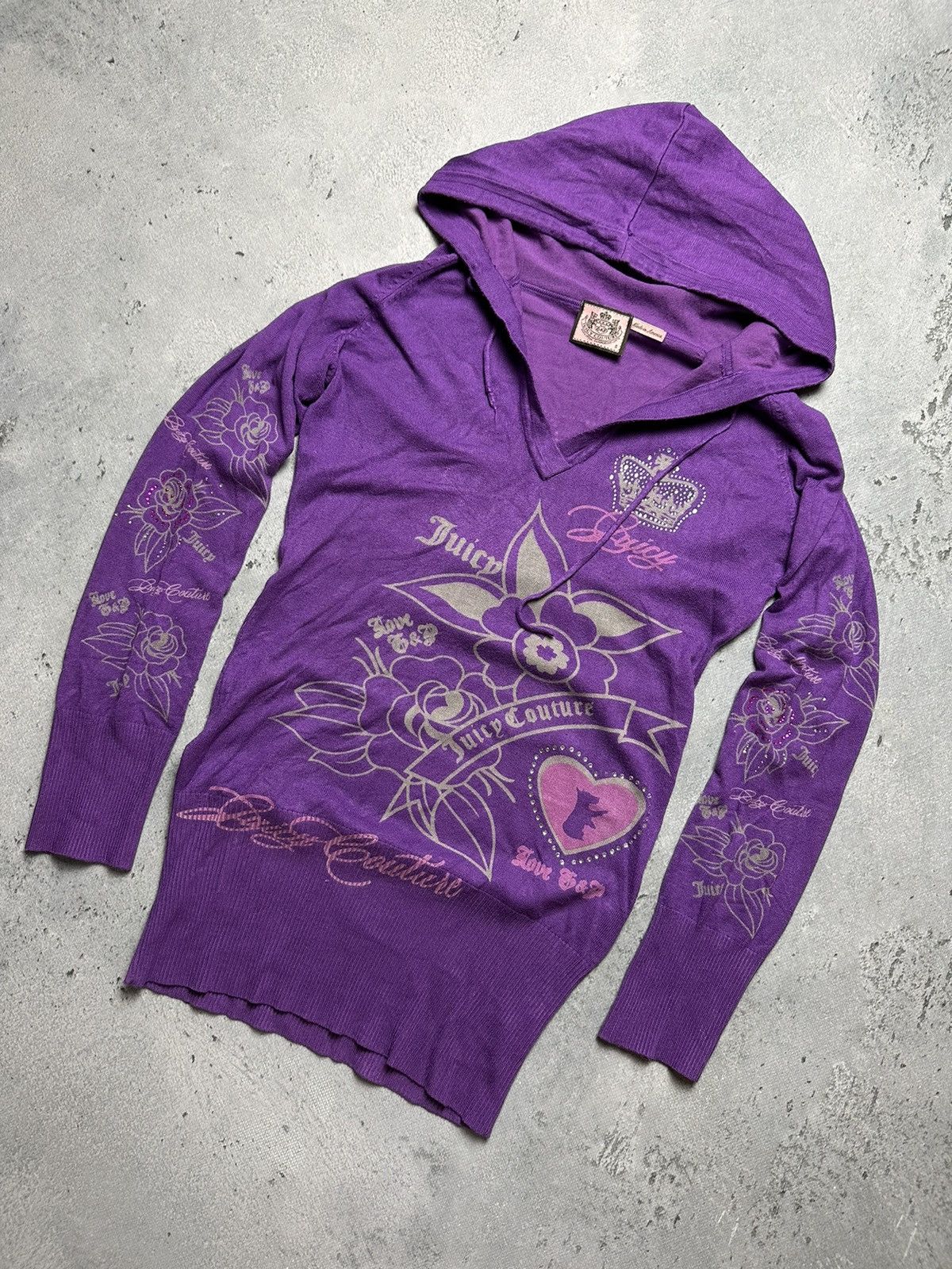 Juicy Couture Juicy Couture Hoodie Dress Tunik Vintage Made in America USA Size S / US 4 / IT 40 - 6 Thumbnail