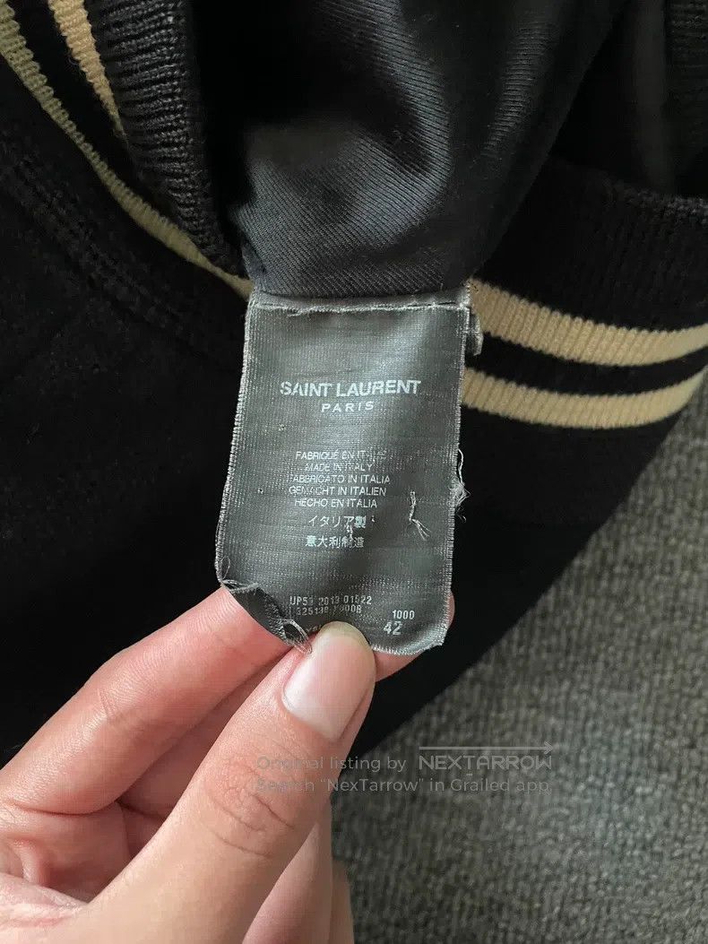 Saint Laurent Paris Saint Laurent Paris Black and White Baseball Jacket Size US XS / EU 42 / 0 - 7 Thumbnail