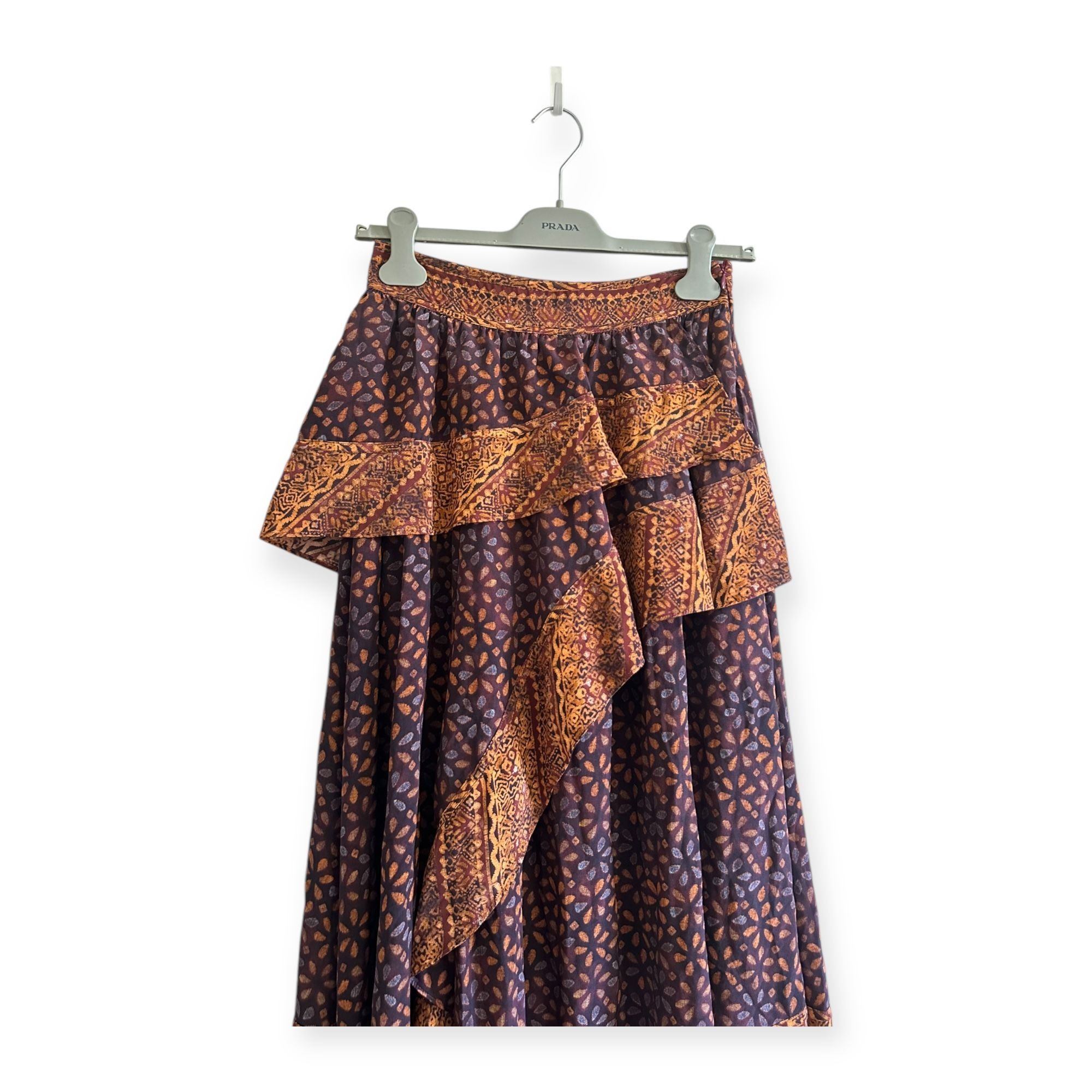 Ulla Johnson Ulla Johnson Silk Omila Skirt in Agate, Size 2, Brown burgu Size 26" / US 2 / IT 38 - 11 Thumbnail