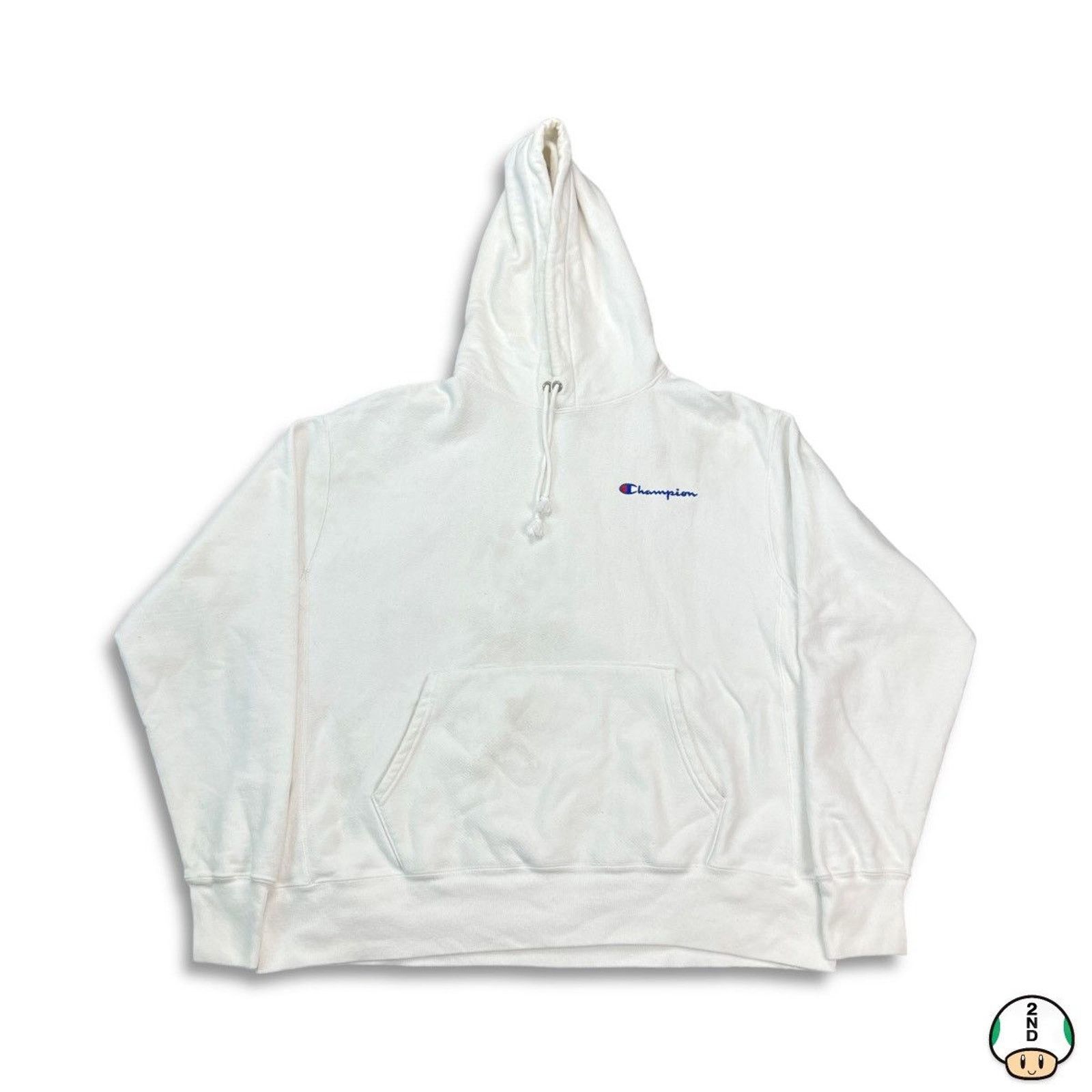 Champion × Vintage Champion Reverse Weave Hoodie XL Script Spell Out Hooded Size US XL / EU 56 / 4 - 1 Thumbnail