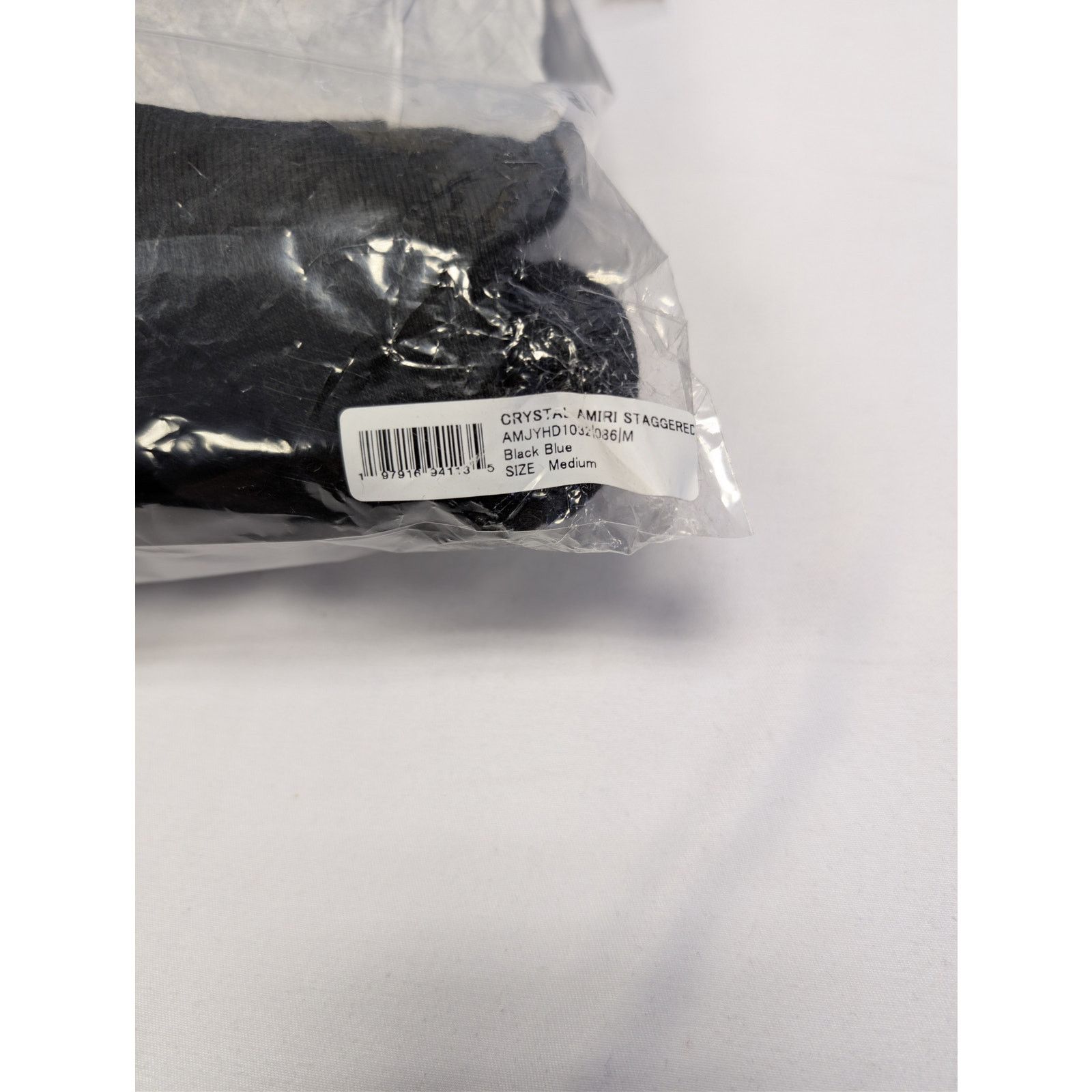 Amiri o1rshd1 Crystal Amiri Staggered Hoodie in Black/Blue Size US M / EU 48-50 / 2 - 20 Thumbnail