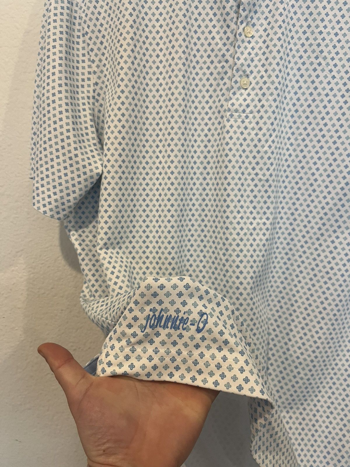 johnnie-O Johnnie O Polo Shirt Men’s Medium Geometric Polyester Size US M / EU 48-50 / 2 - 4 Thumbnail