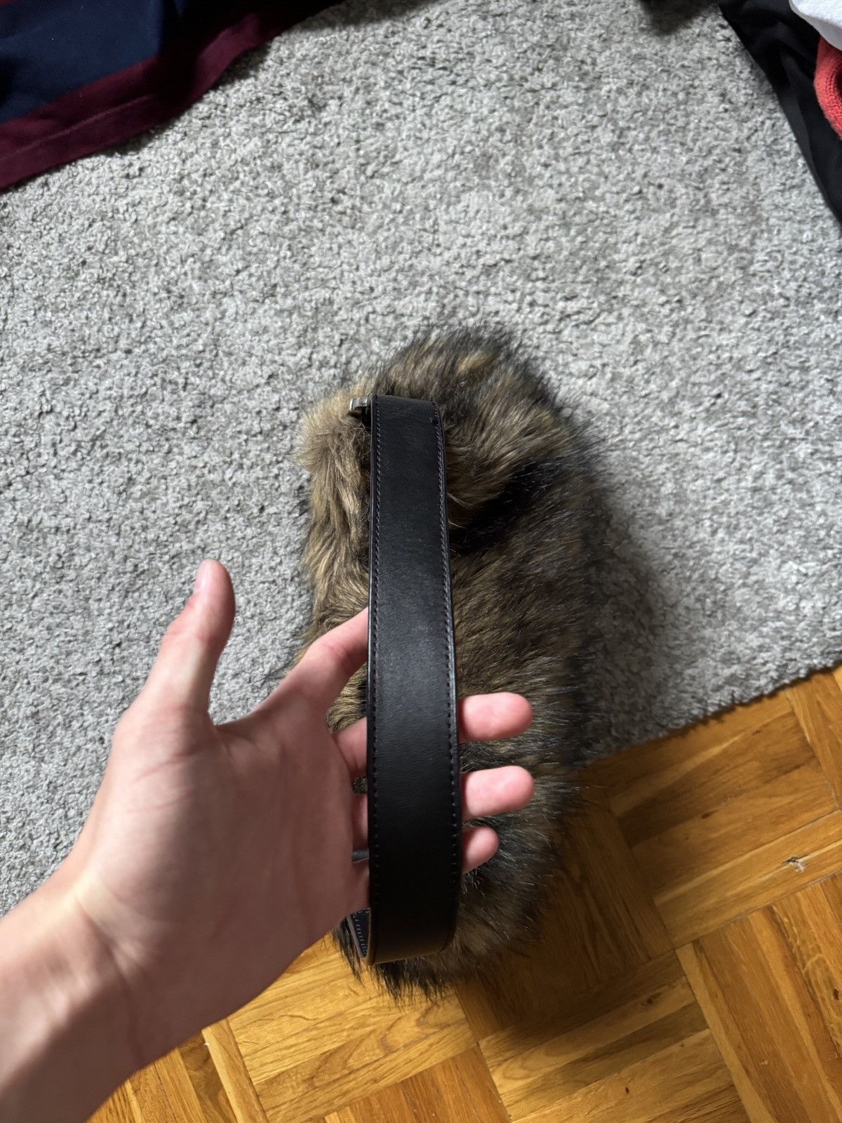Japanese Brand × Vintage Vintage Y2K Faux Fur Fuzzy Shoulder Bag Gull Mohair Japanese Size ONE SIZE - 5 Thumbnail