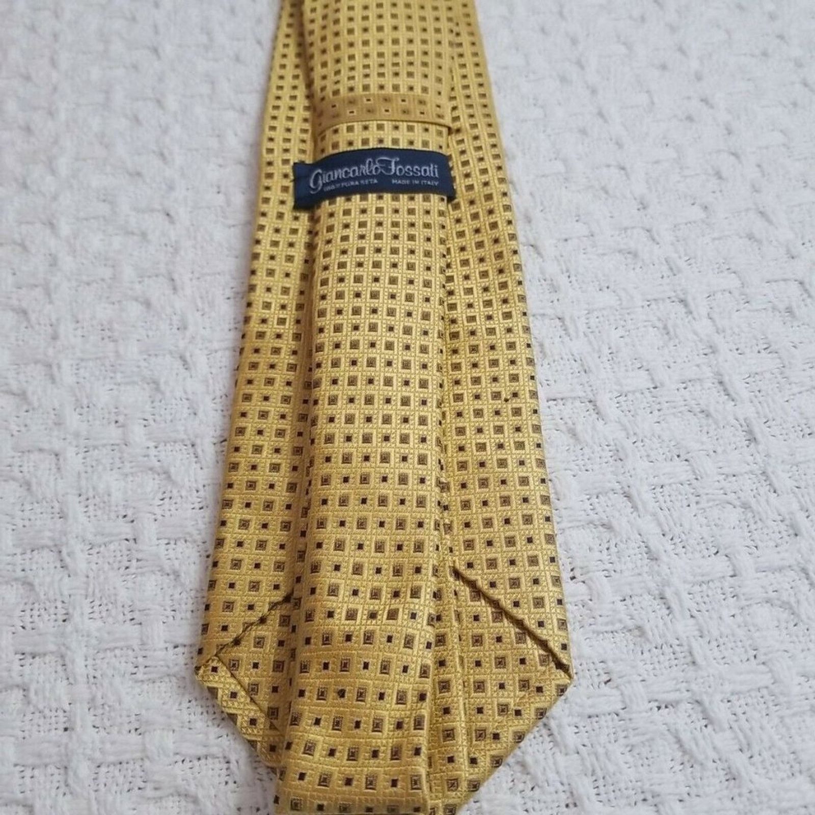 Other GIANCARLO FOSSATI MENS TIE 100% SILK MADE IN ITALY Size ONE SIZE - 4 Thumbnail