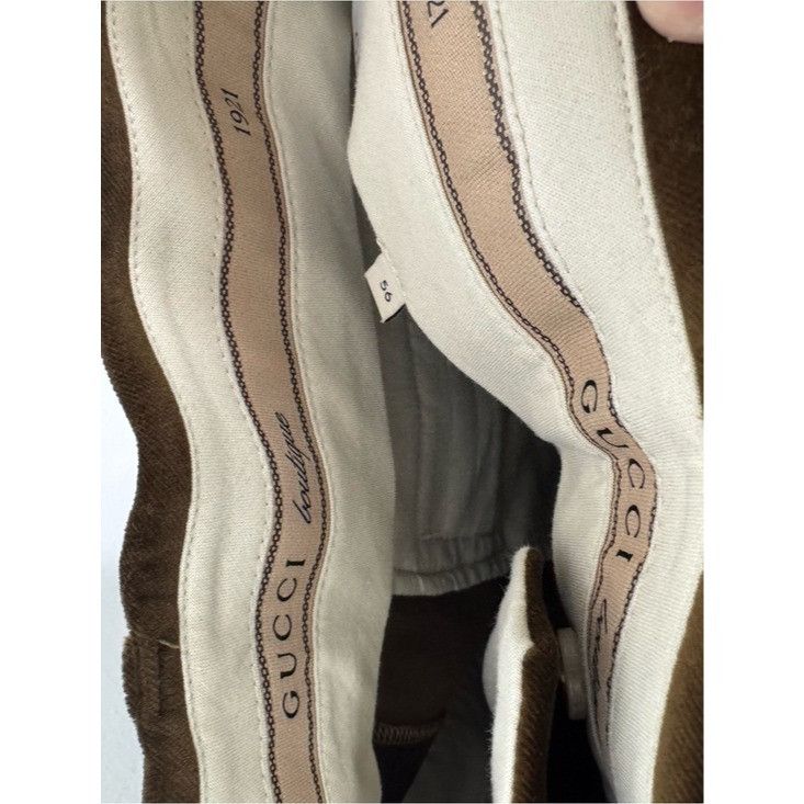 Gucci Gucci Brown Stretch Velvet Trousers Dress Size US 40 / EU 56 - 7 Thumbnail