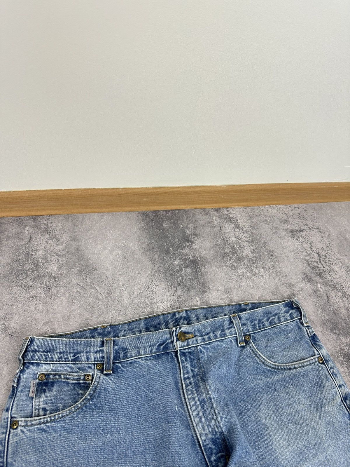 Vintage 90s Carhartt USA Light Blue Baggy Utility Hype Jeans