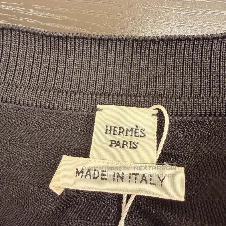 Hermes Hermes Black Chain Silk Open-Front Jacket Size XS / US 0-2 / IT 36-38 - 3 Thumbnail