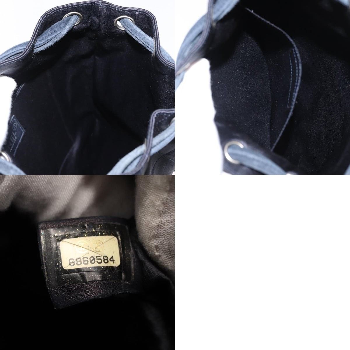 Chanel Chanel Matelasse Backpack Satin Navy CC Size ONE SIZE - 7 Thumbnail