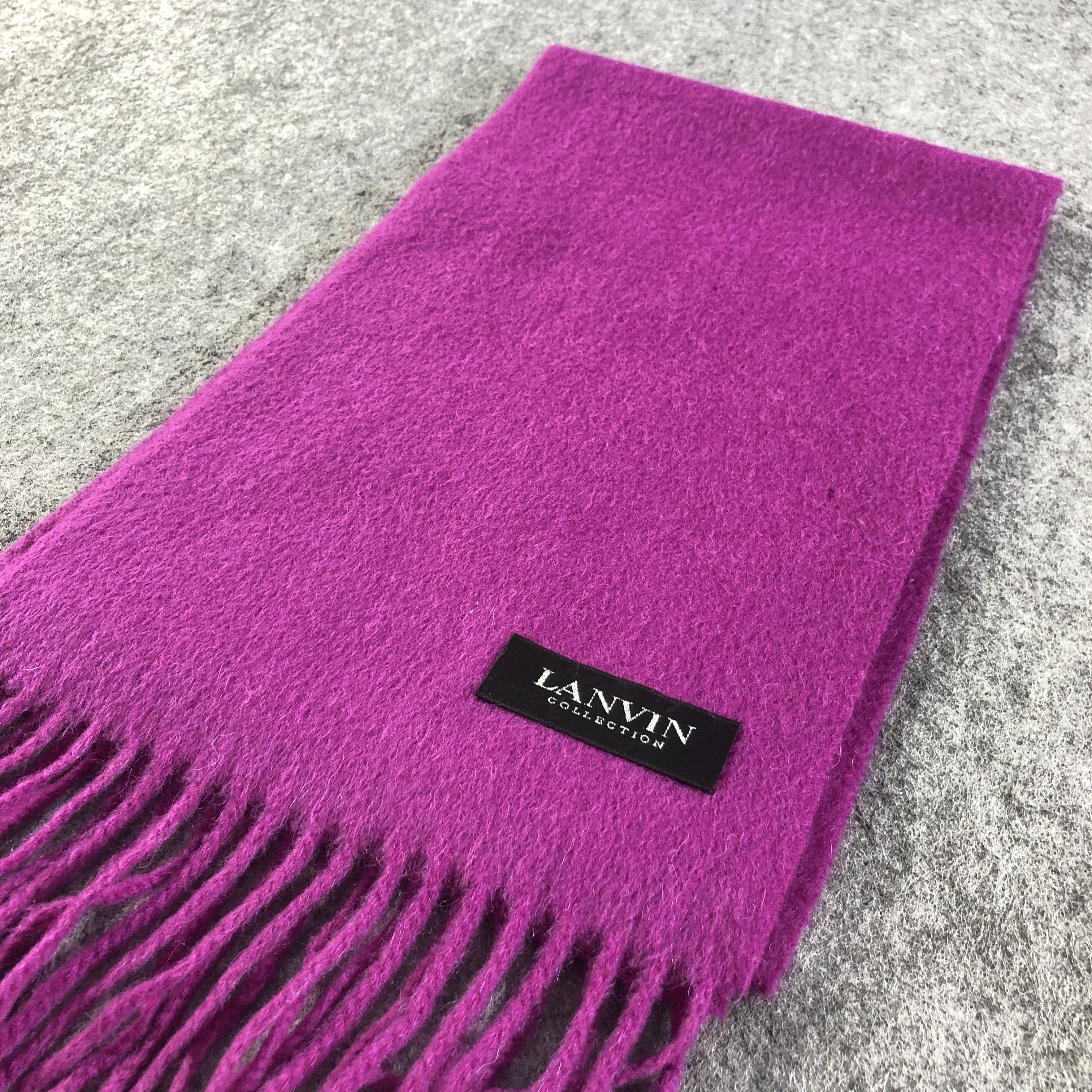 Lanvin Lanvin Vivid Colored Cashmere Scarf Muffler V1632 Size ONE SIZE - 3 Thumbnail