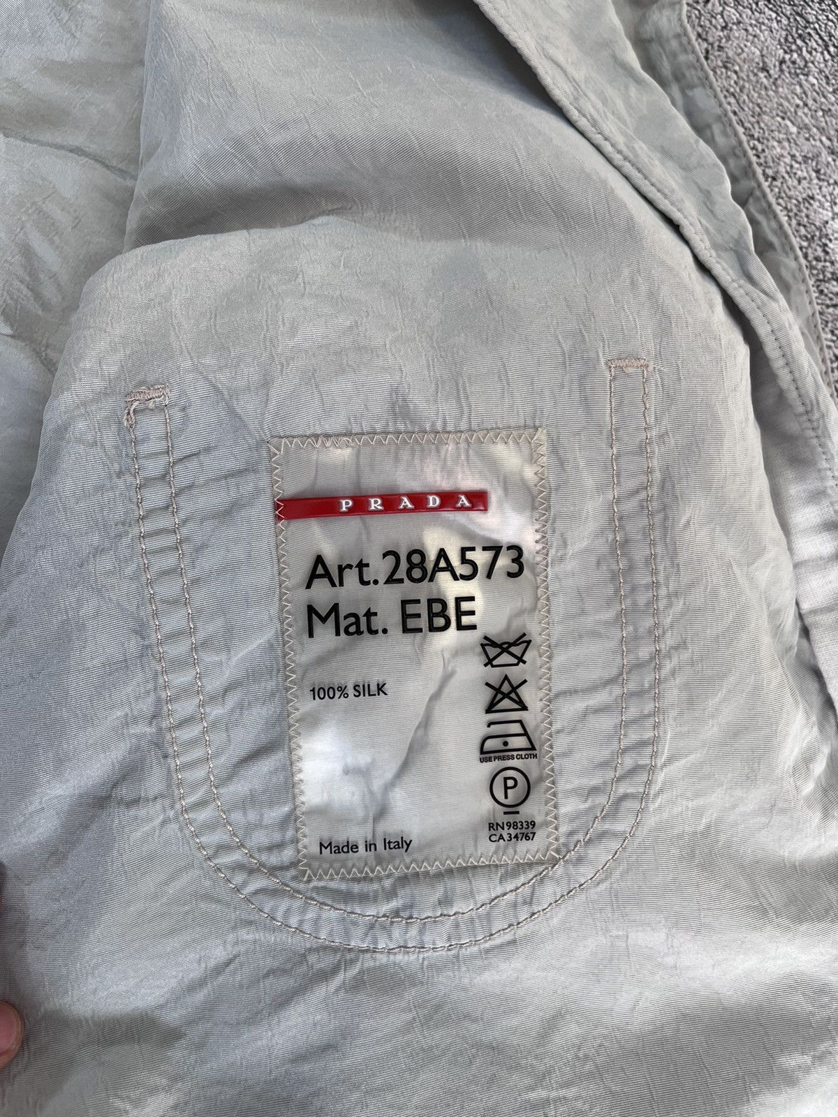 Prada Prada Women Light Jacket Silk Gray Made In Italy Size L / US 10 / IT 46 - 10 Thumbnail