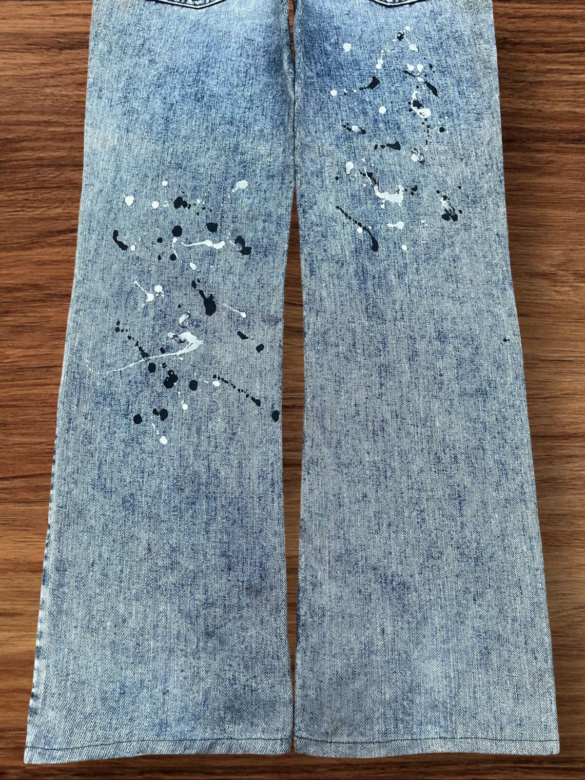 Edwin × Japanese Brand Vintage Japanese Brand Acid Washed Paint Splattered Jeans Size 32" / US 10 / IT 46 - 7 Thumbnail