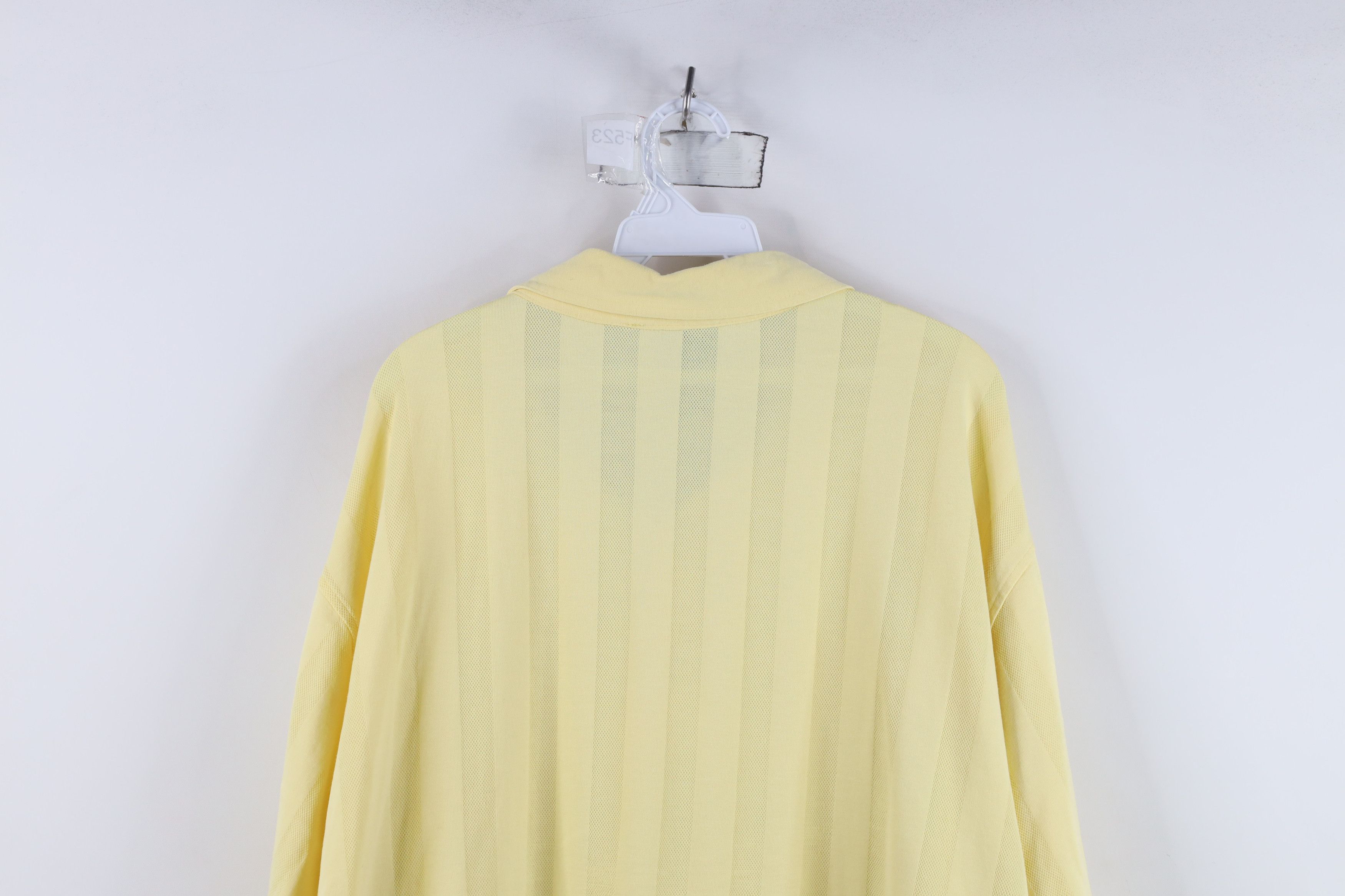 Vintage Vintage 90s Streetwear Knit Pullover Polo Shirt Yellow Size US XXL / EU 58 / 5 - 14 Thumbnail