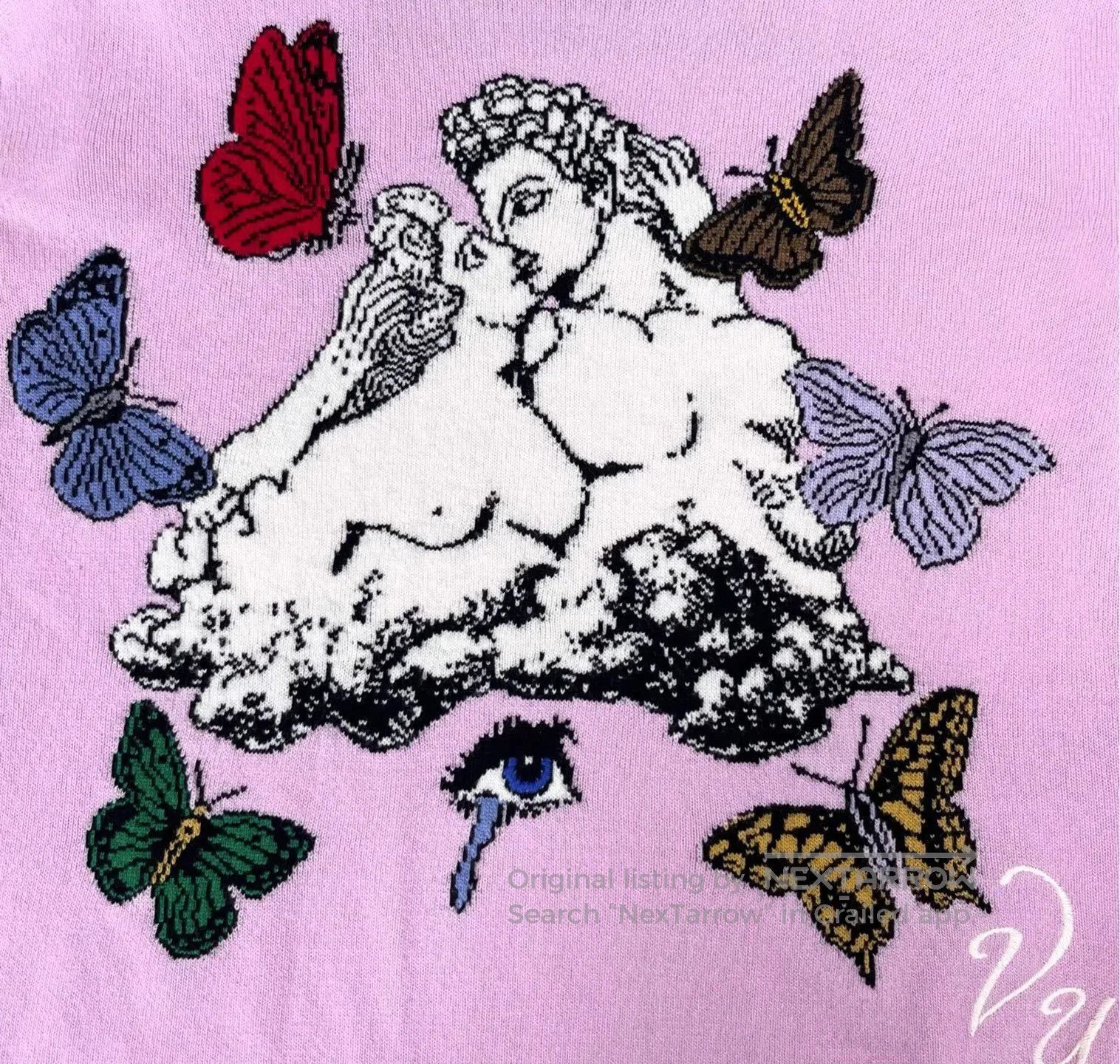 Valentino Valentino Cashmere Blend Butterfly Portrait Knit Sweater. Size S / US 4 / IT 40 - 5 Thumbnail