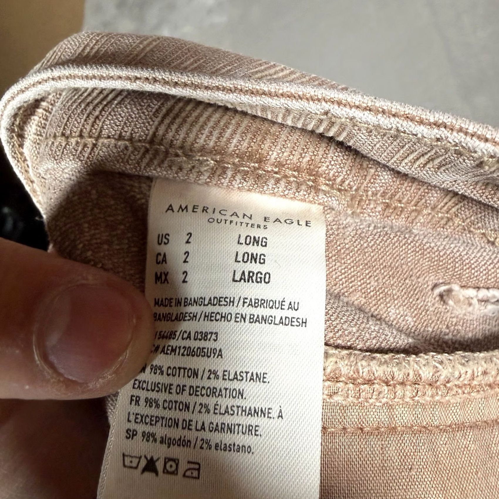 American Eagle Outfitters VINTAGE American Eagle Corduroy Pants Womens 2 Pink High Rise Flare Casual Y2K Womens Size 26" / US 2 / IT 38 - 3 Thumbnail