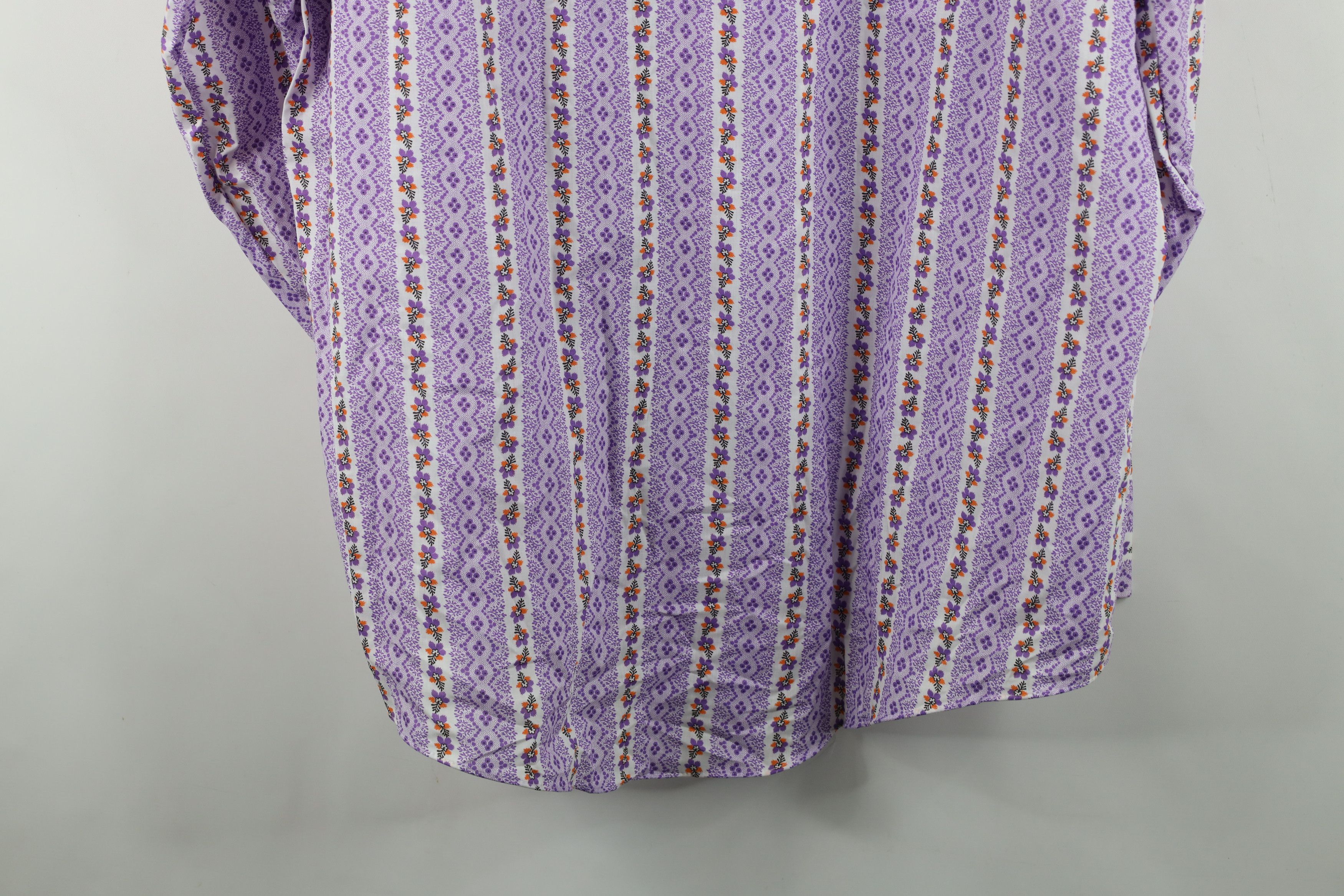 Vintage Vintage 60s 70s Macys Flower Disco Collared Button Shirt Size US L / EU 52-54 / 3 - 12 Thumbnail