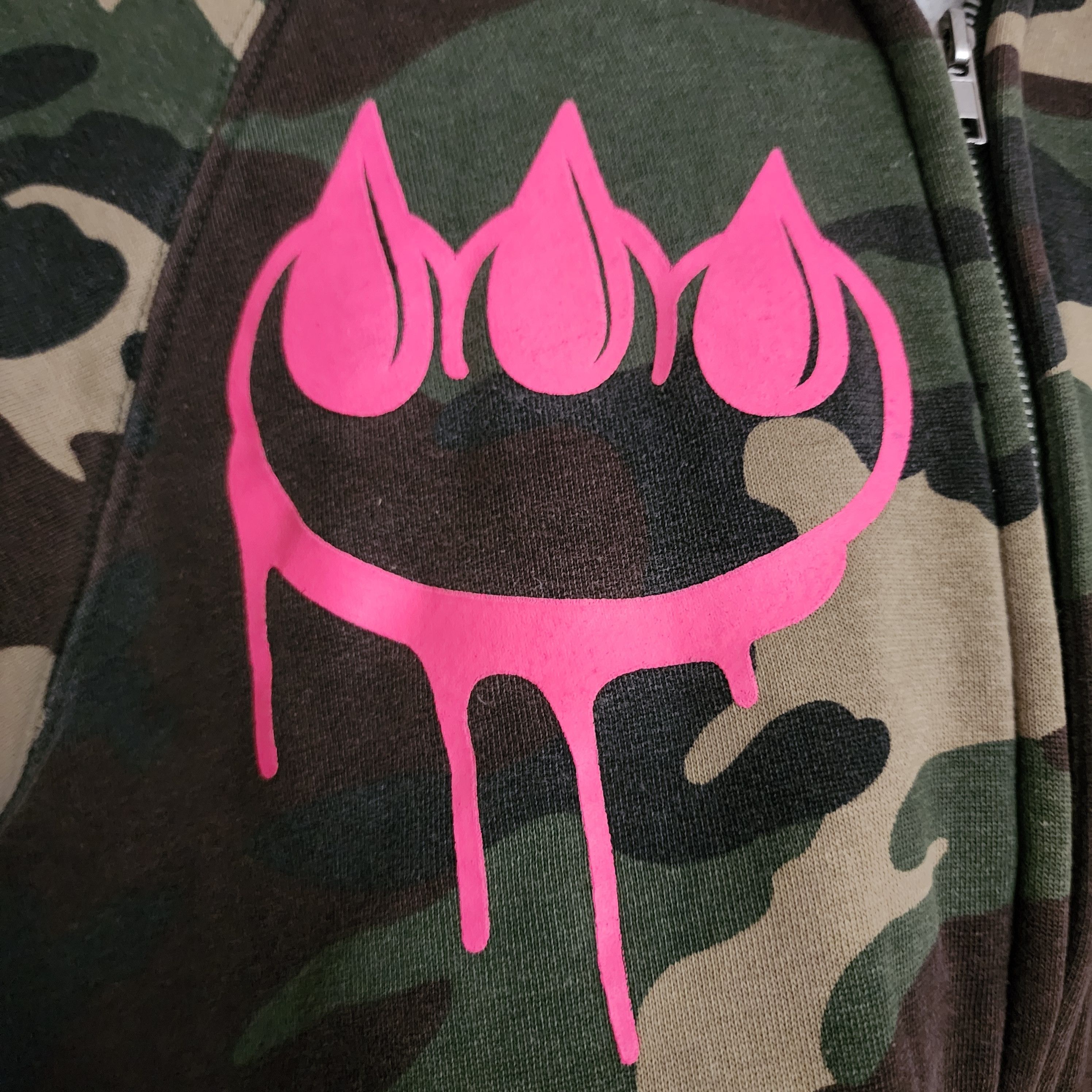 I Love NY Vintage CLAW Money Graffiti NYC Camo Claw Crop Top Hoodie Size S / US 4 / IT 40 - 2 Thumbnail