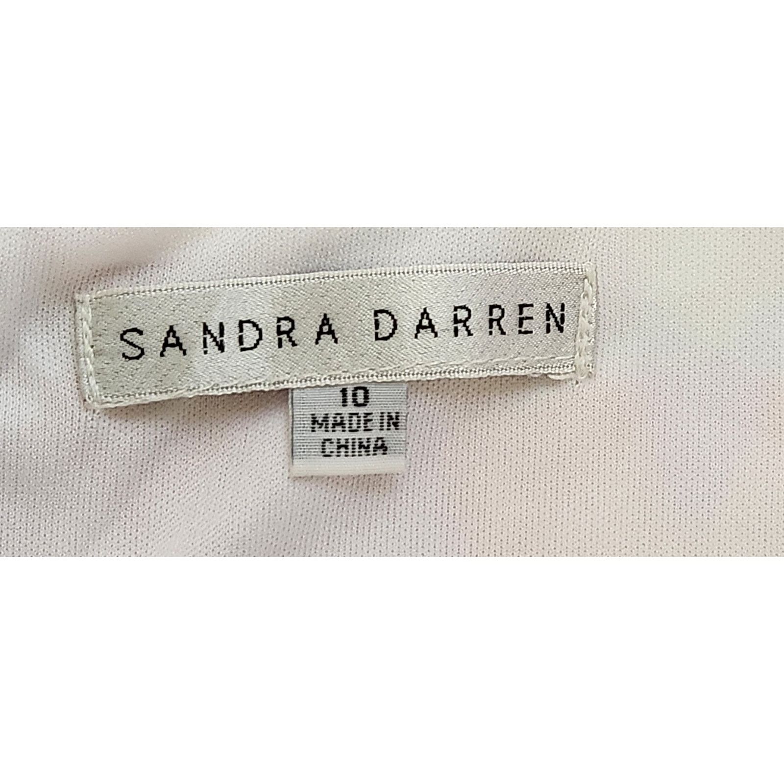 Other Sandra Darren Orange White Yellow Fit N Flare Midi Dress 10 Size L / US 10 / IT 46 - 4 Thumbnail