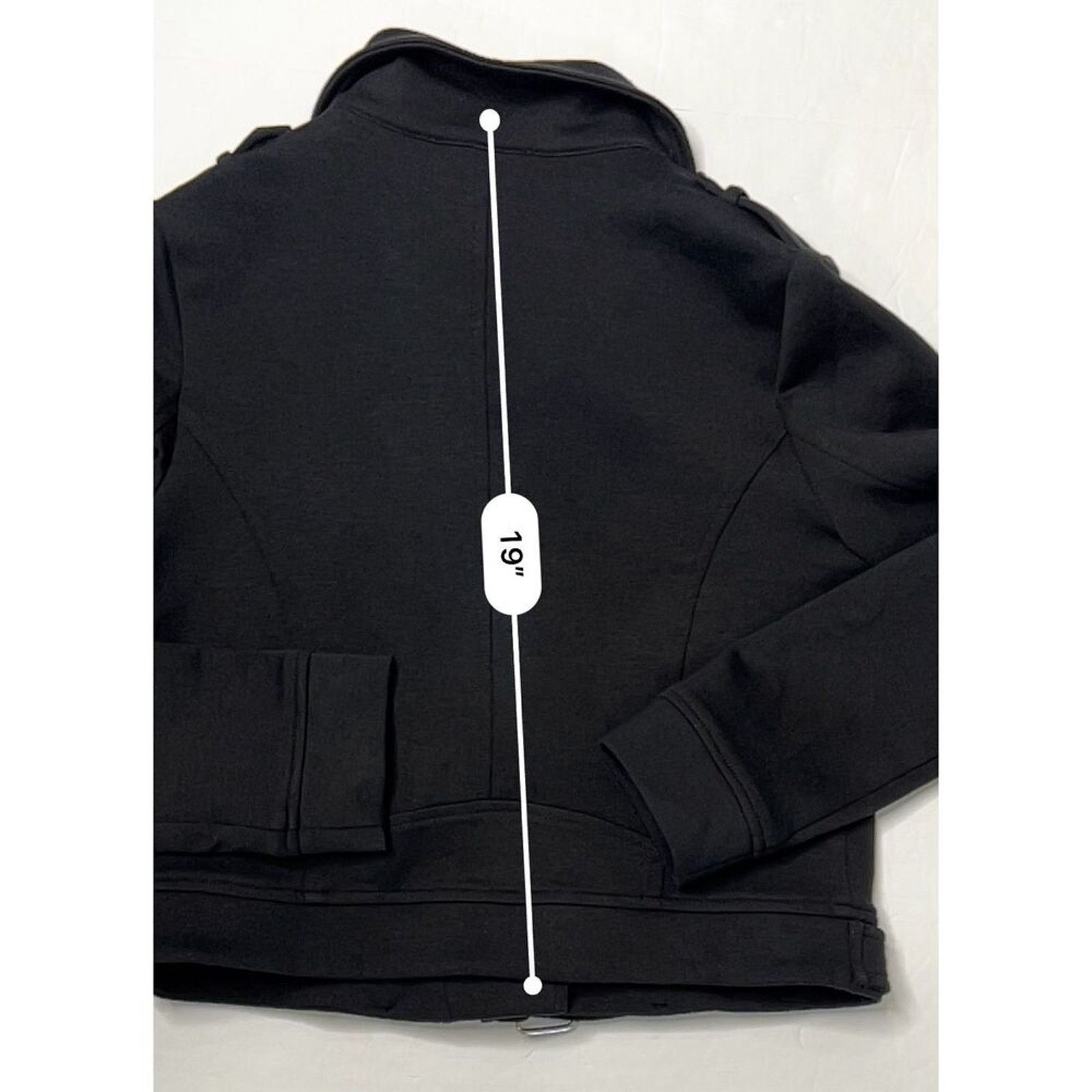 Other Lulus Motorcycle Black Rayon Jacket Retro Exposed Zippers XS Size XS / US 0-2 / IT 36-38 - 7 Thumbnail