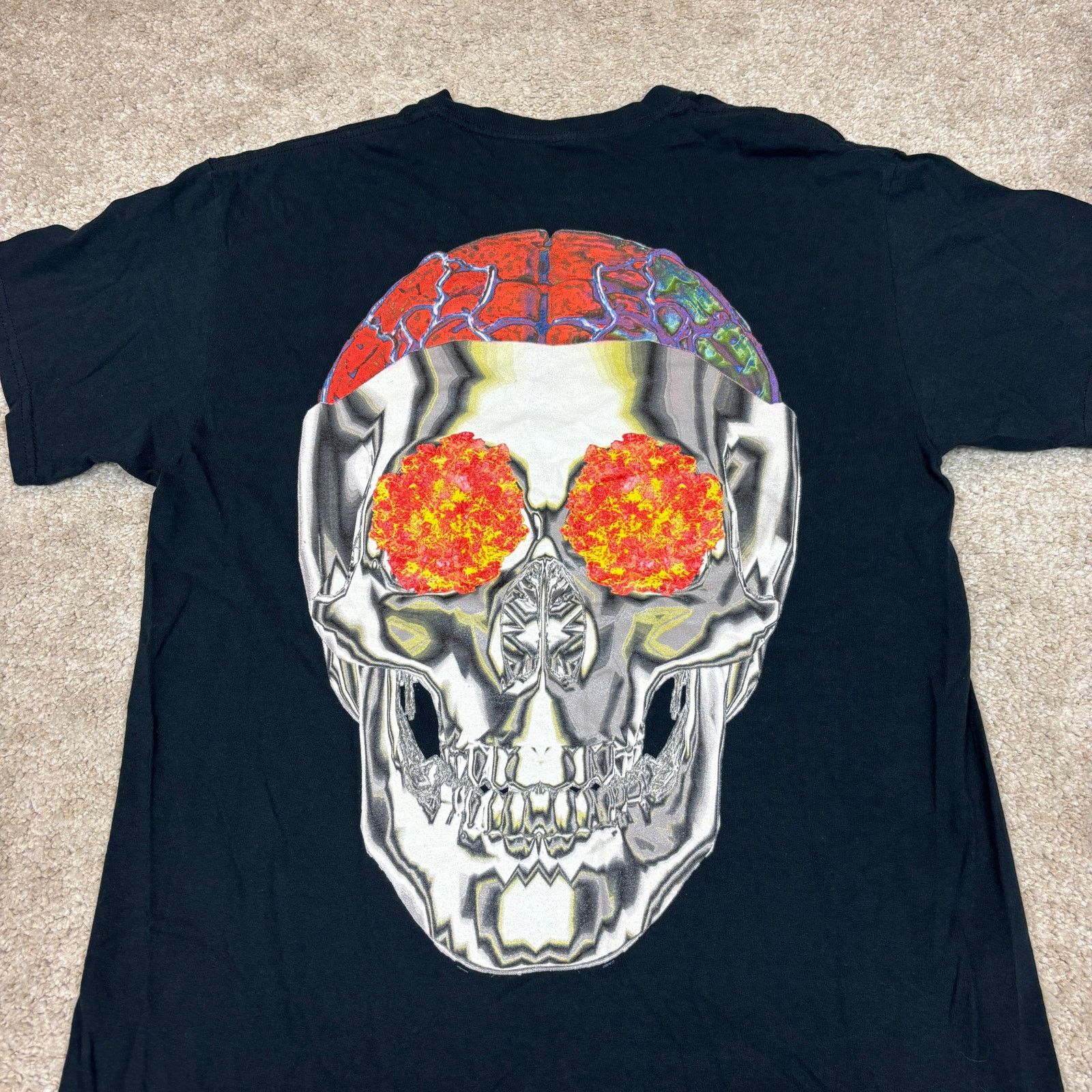 Travis Scott Travis Scott Birds Eye View Tour Metallic Skull Shirt Mens L Size US L / EU 52-54 / 3 - 4 Thumbnail