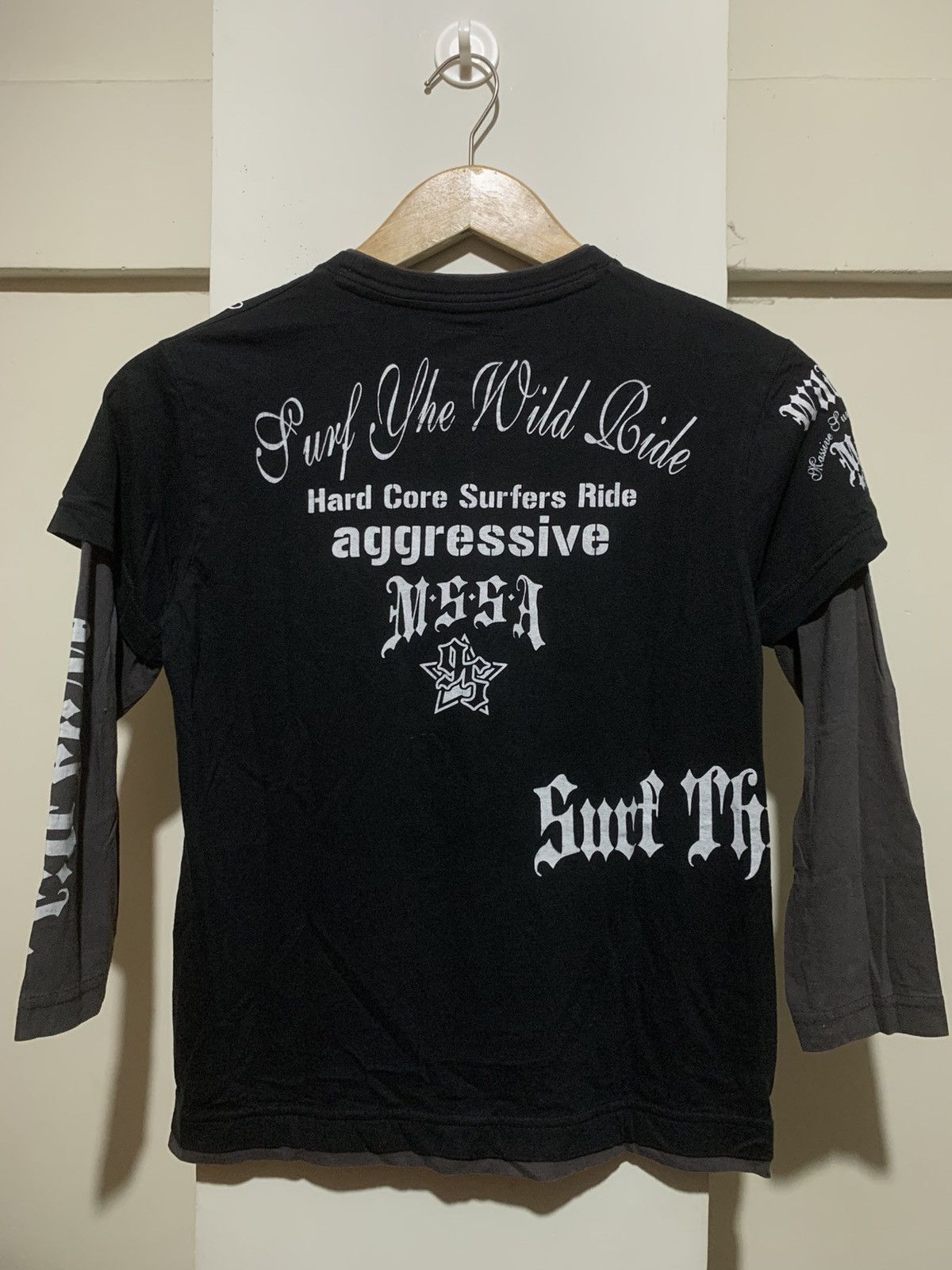 Japanese Brand Japanese Wild Ride Surf Style Double Layer Tee Shirt Size US S / EU 44-46 / 1 - 12 Thumbnail