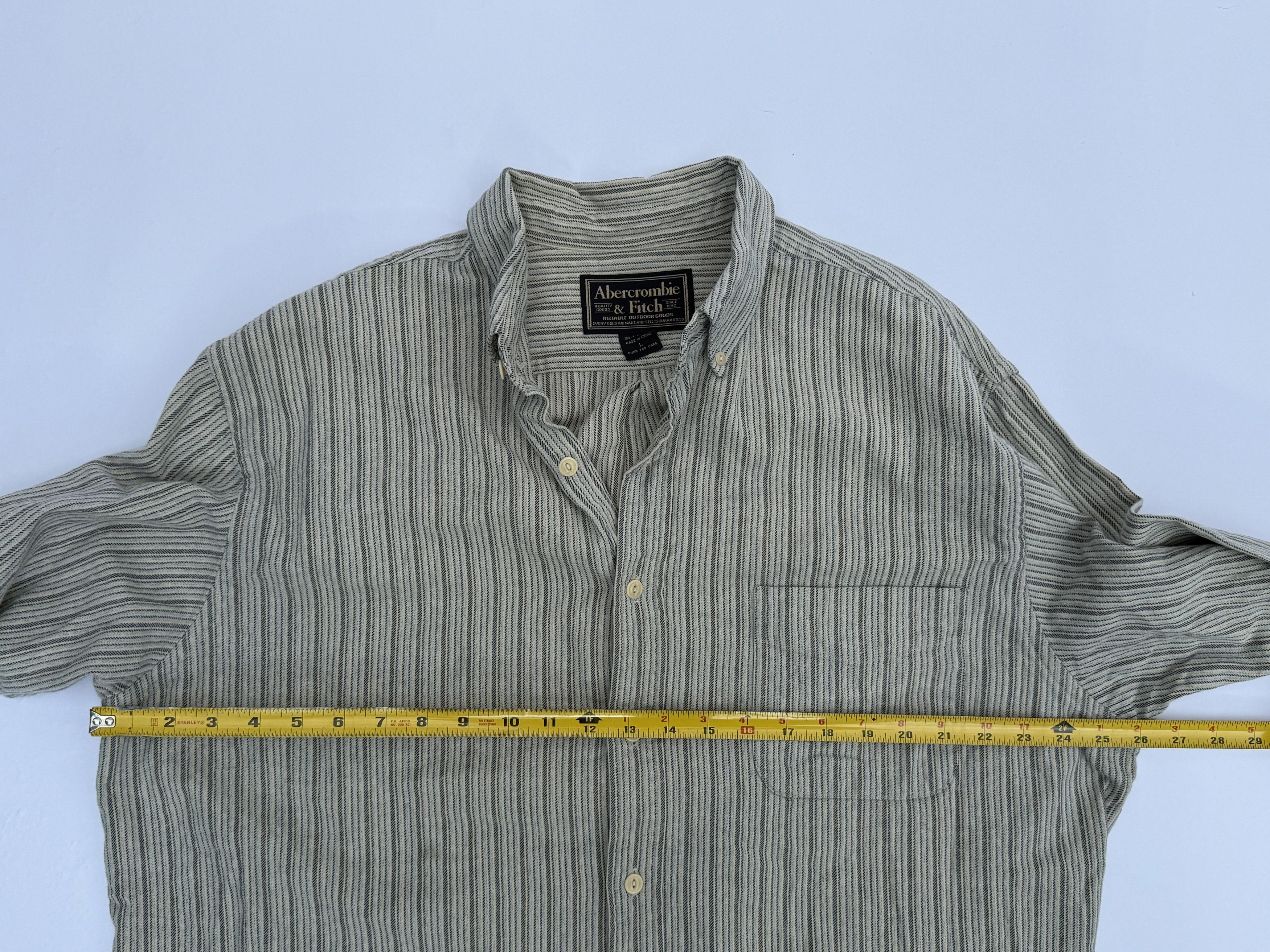 Abercrombie & Fitch Vintage Abercrombie & Fitch 'The Big Shirt' Striped Flannel Size US L / EU 52-54 / 3 - 6 Thumbnail