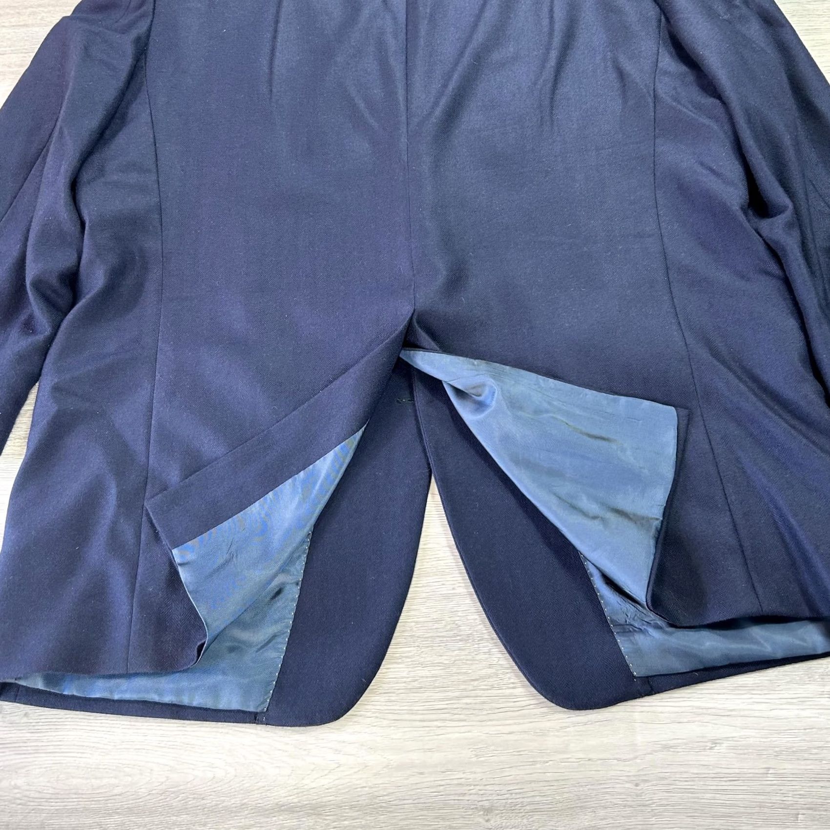 Hart Schaffner Marx Hart Schaffner Marx Blazer Mens 48 Long Navy Wool Two Button Jacket Canada Size 48R - 6 Thumbnail