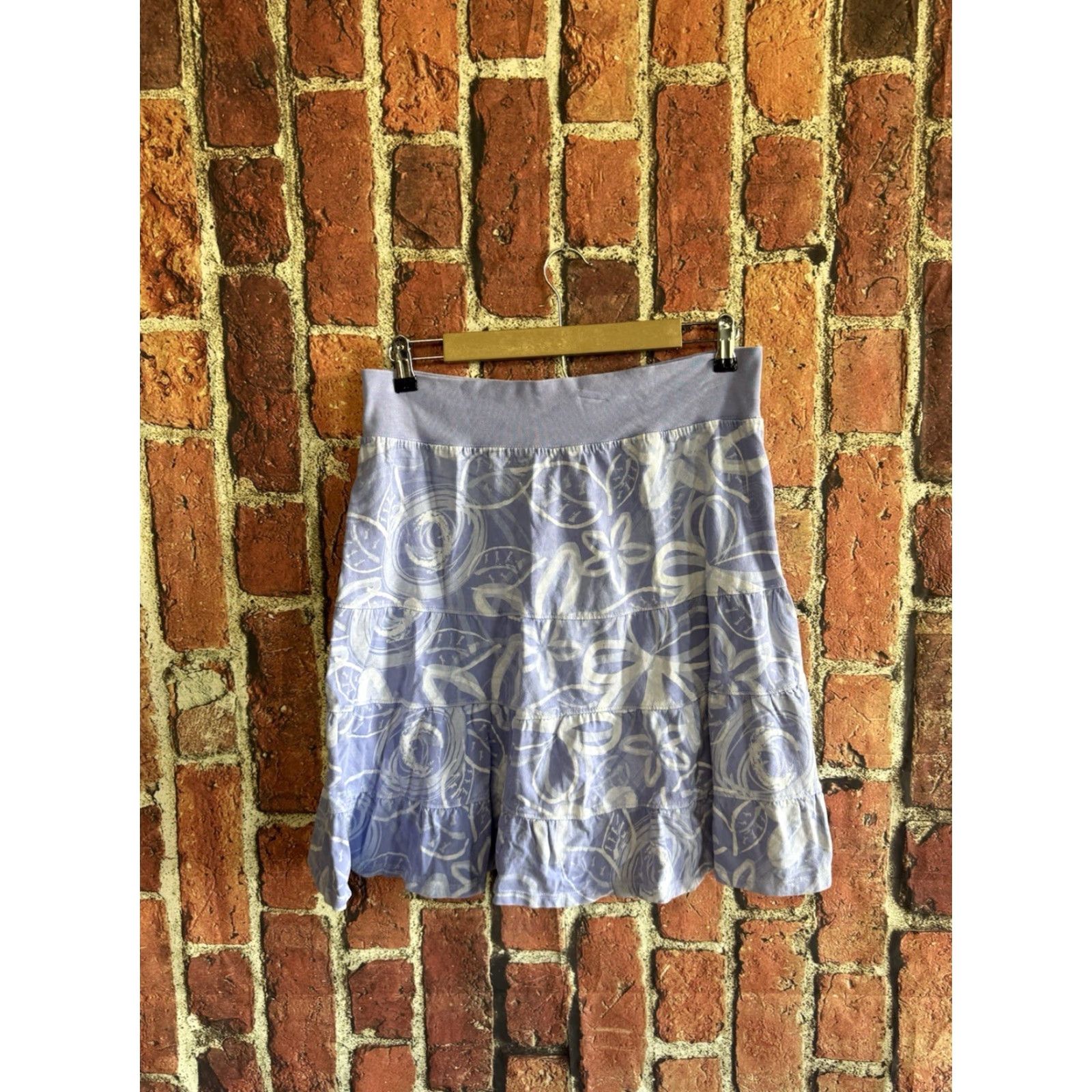 Vintage Fresh Produce Skirt Womens Purple Flared Pull On Knee Length Size L Size 36" / US 14 / IT 50 - 2 Thumbnail