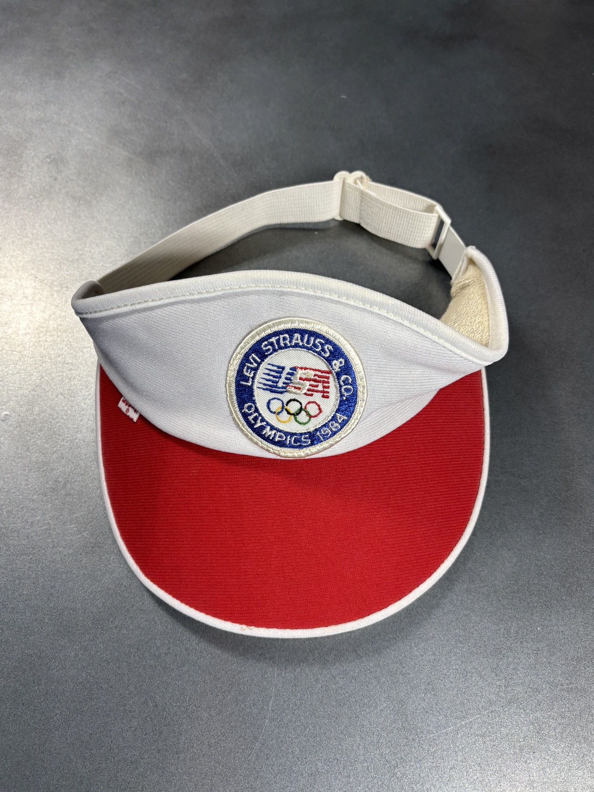 Levi's Levi's 1984 Olympics Visor 1980s Vintage Levis Hat Sport Cap Size ONE SIZE - 2 Thumbnail