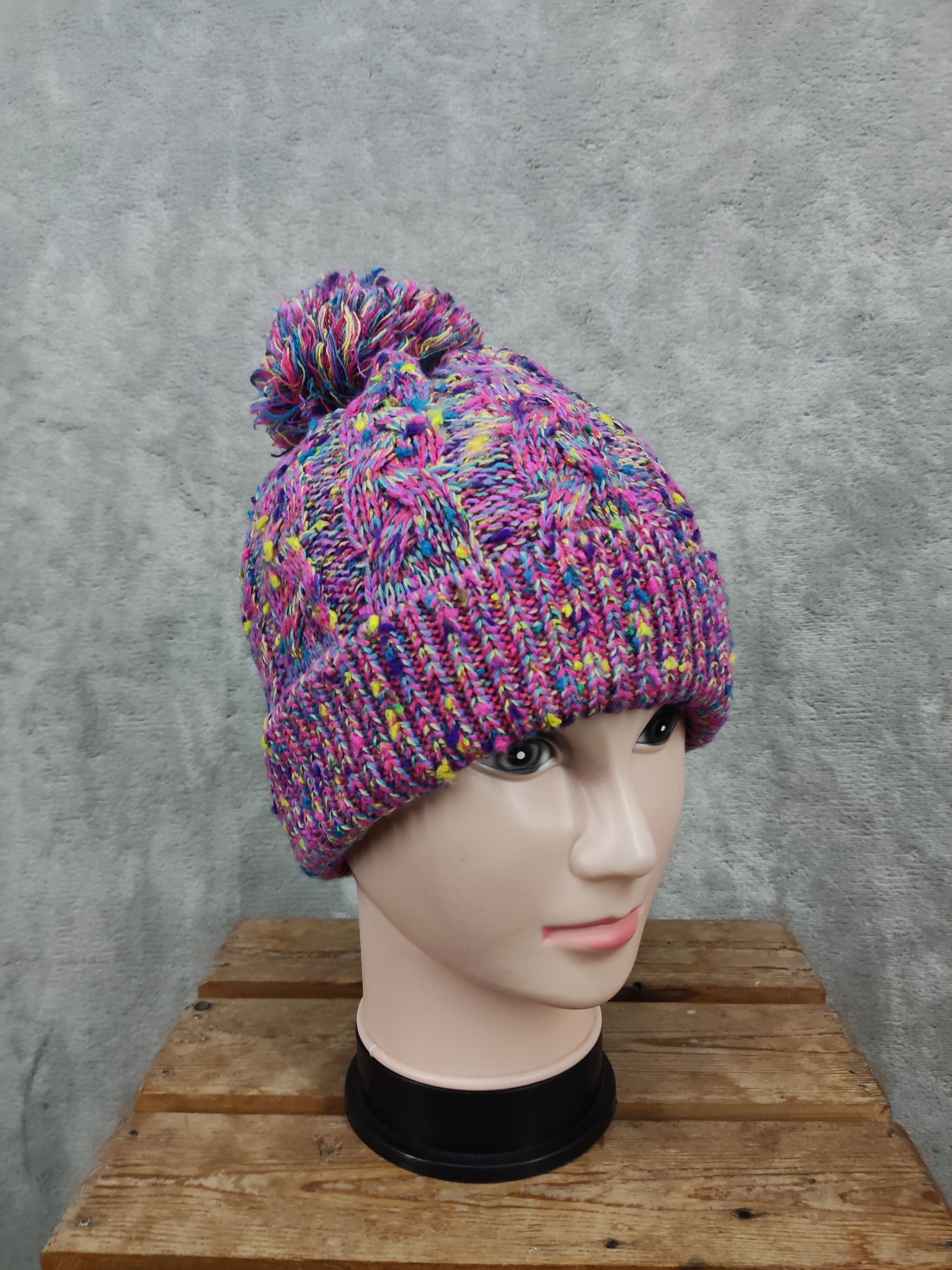 Japanese Brand Bruton Japan Beanie Hat Pom Size ONE SIZE - 2 Thumbnail
