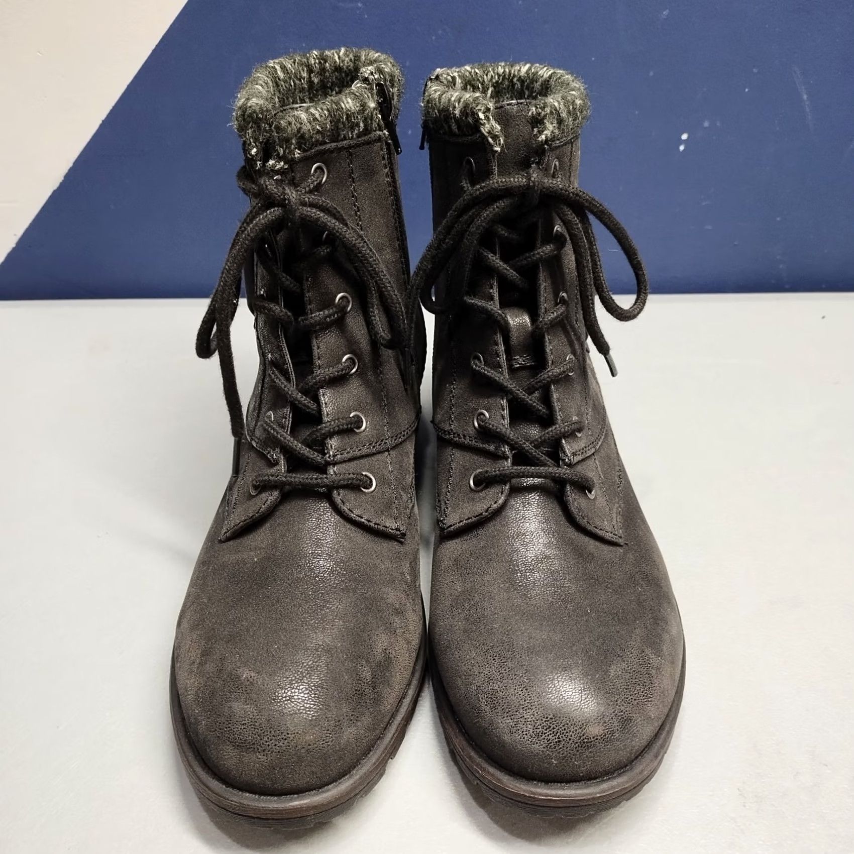 Vintage Crown Vintage Racine Combat Boots Womens Size 8.5M Black Side Zip Buckle Strap Shoe Size US 9 / IT 39 - 2 Thumbnail
