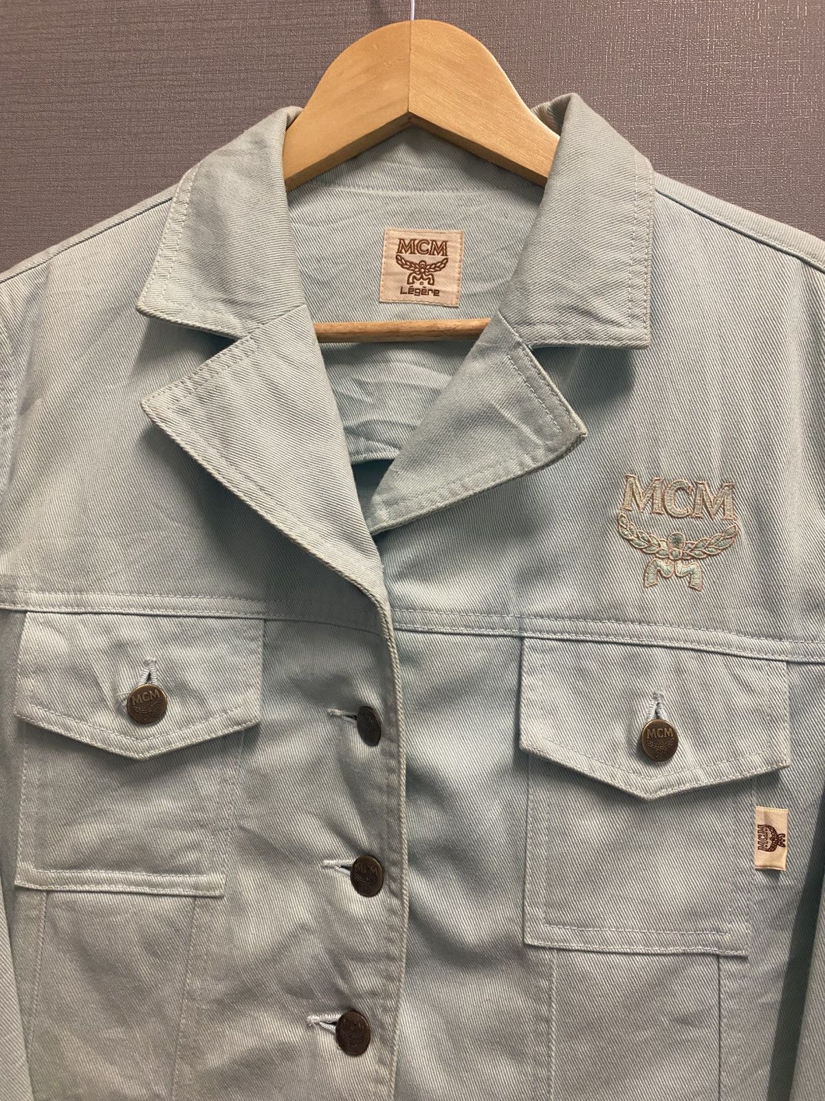 MCM Vintage MCM Legere Denim Jacket Size L / US 10 / IT 46 - 4 Thumbnail