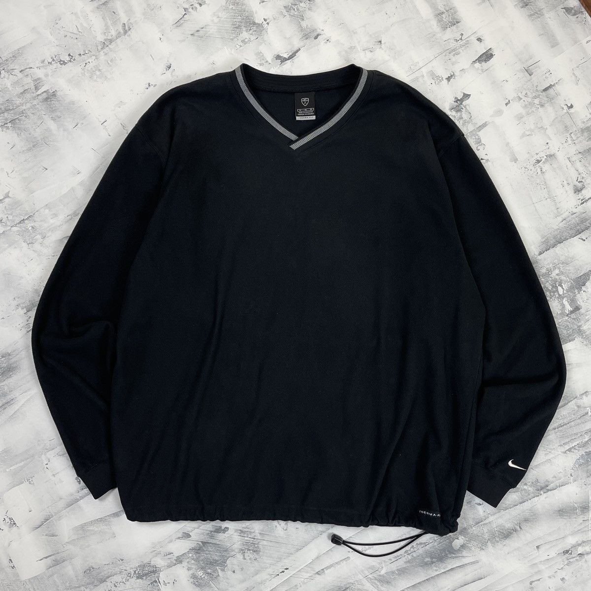 Nike × Vintage Nike Fleece Black Baggy Sweatshirt Size US XL / EU 56 / 4 - 2 Thumbnail