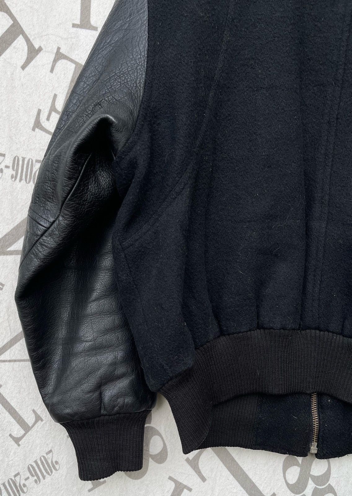 Issey Miyake 🔥Vintage 80's Steam Boat Japan Leather Sleeve Bomber Jacket Size US M / EU 48-50 / 2 - 17 Thumbnail