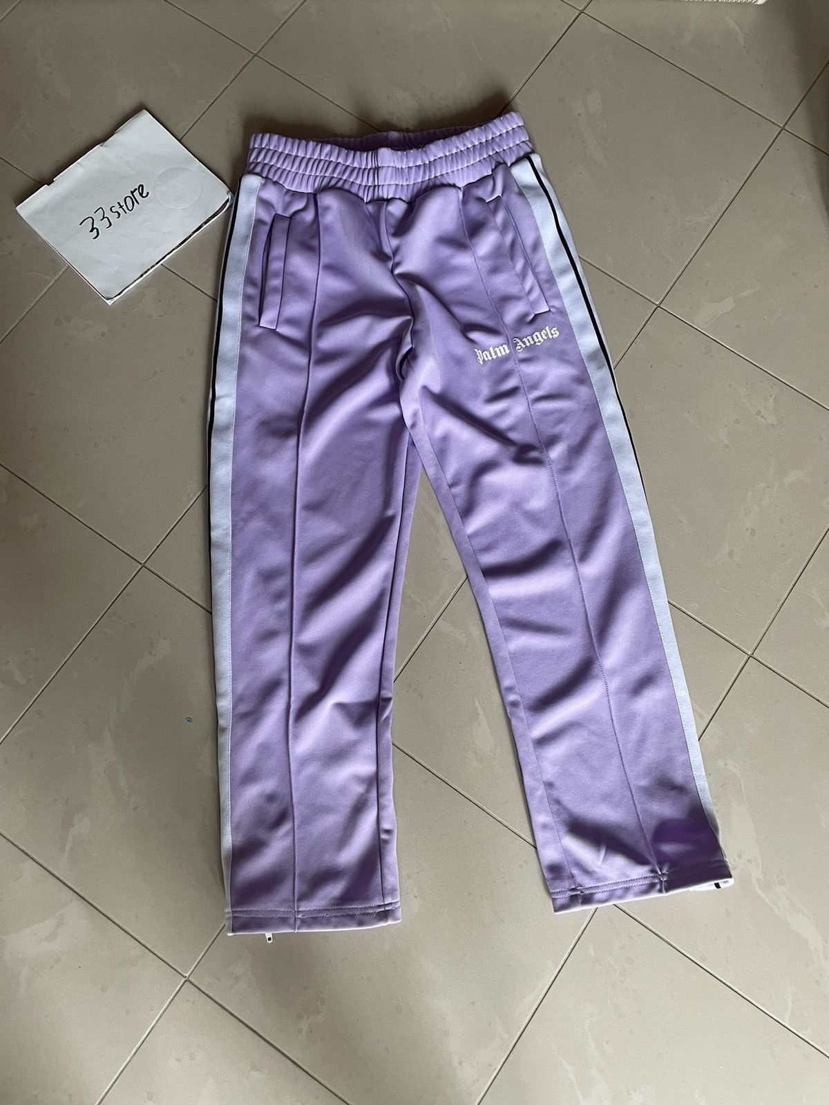 Palm Angels トラックパンツ Mサイズ パープル PALM ANGELS Classic Track Pants (Purple/White)