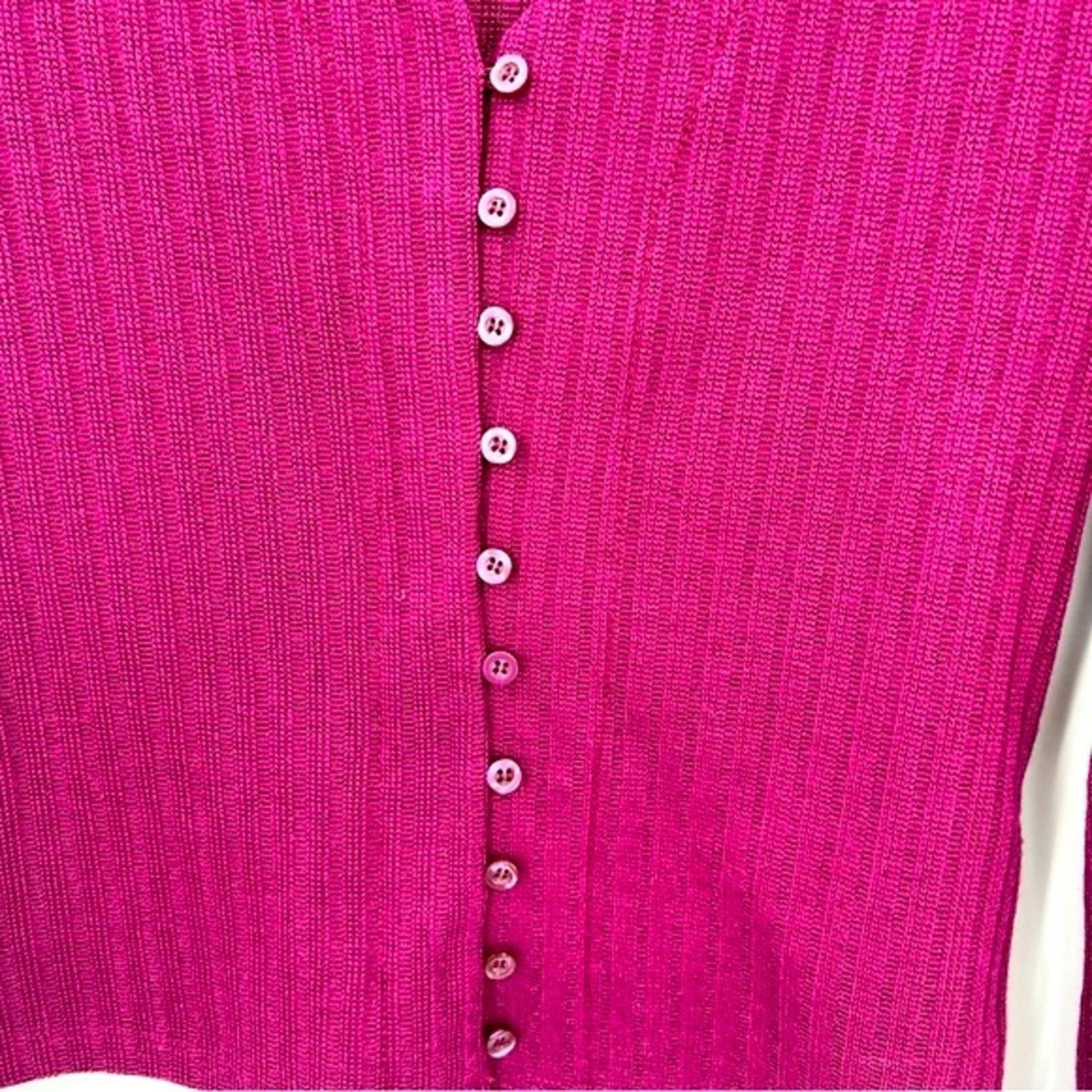 Anthropologie Anthropologie Maeve Meryl Shimmer Cardigan Sweater Purple XS Size XS / US 0-2 / IT 36-38 - 6 Thumbnail