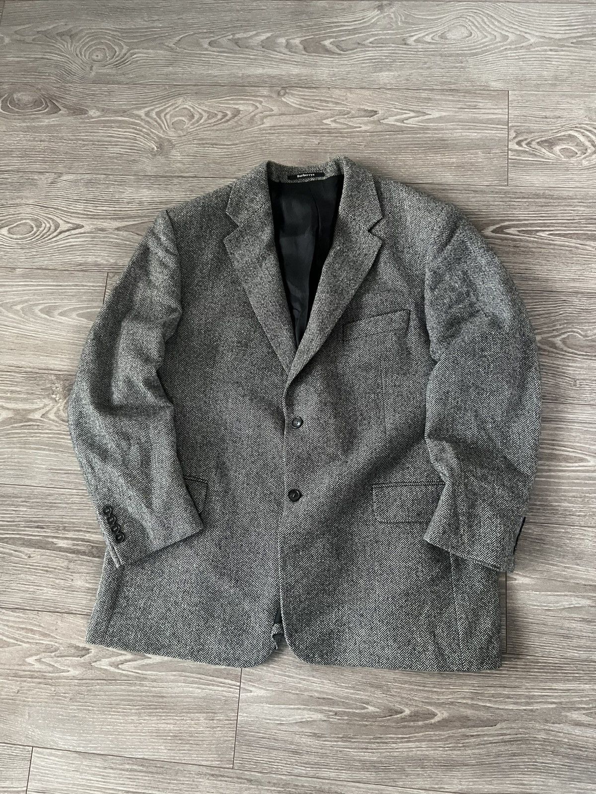 Burberry ‼️Vintage Burberry’s Virgin Wool / Viscose 90s Luxury Blazer Size 44R - 9 Thumbnail