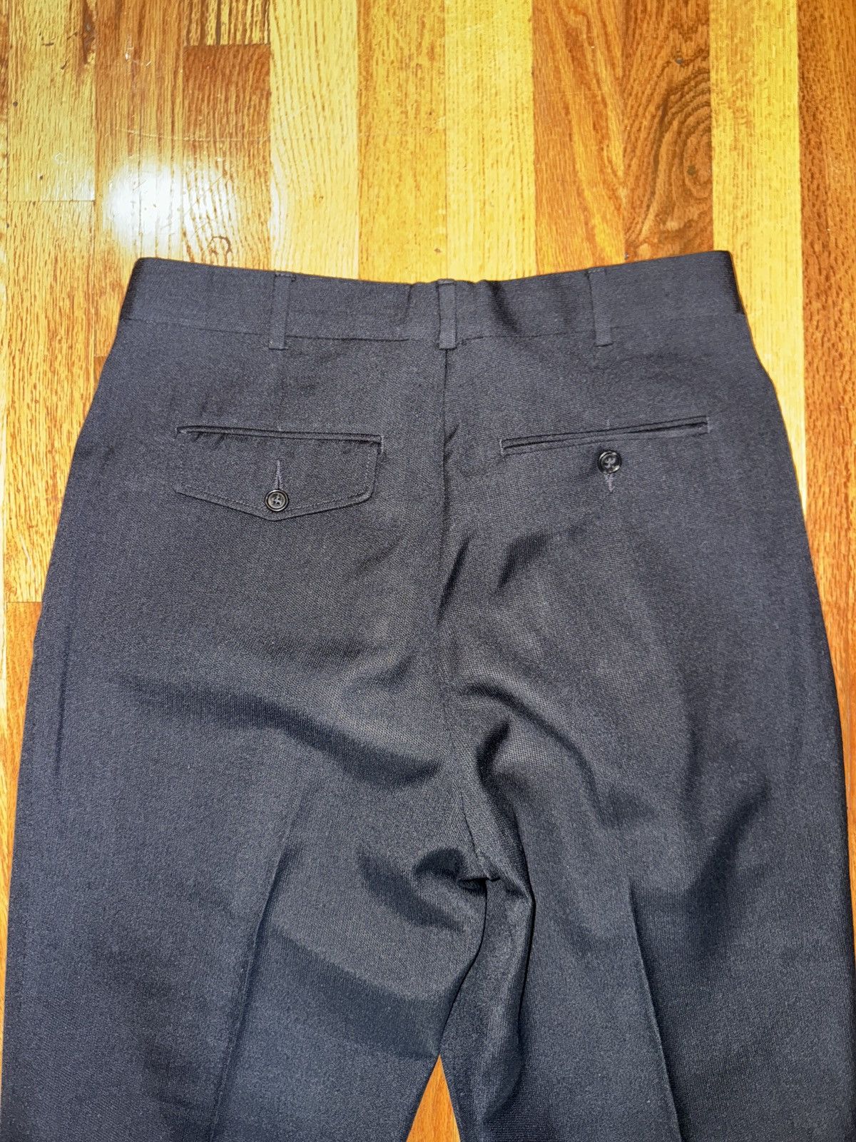 Yves Saint Laurent YSL Pour Homme Black Triple Pleat Trousers 32R Size 38R - 9 Thumbnail