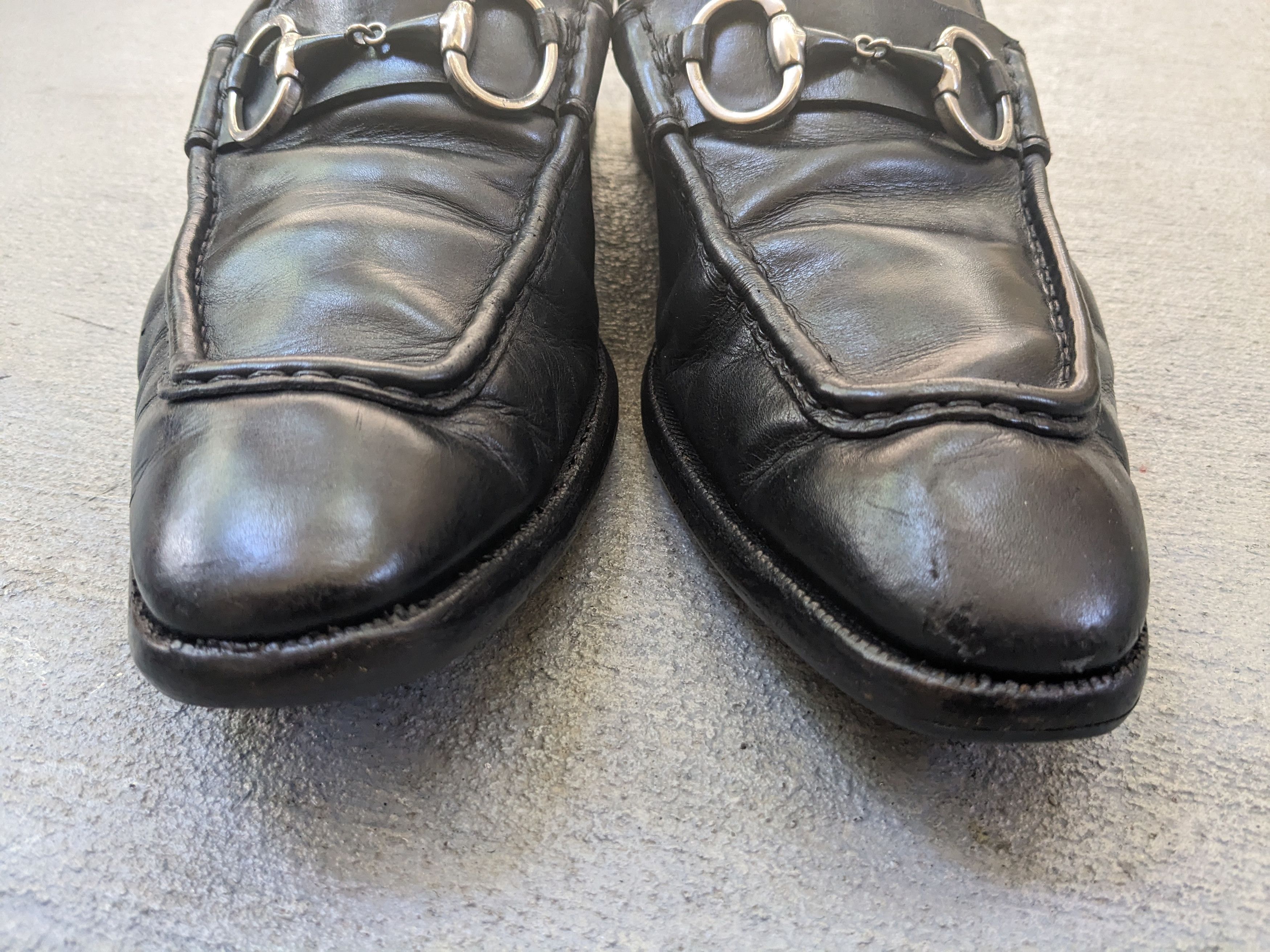 Gucci × Vintage Gucci Horsebit Loafers Black 10 Slip Ons Buckle Size US 10 / EU 43 - 2 Thumbnail