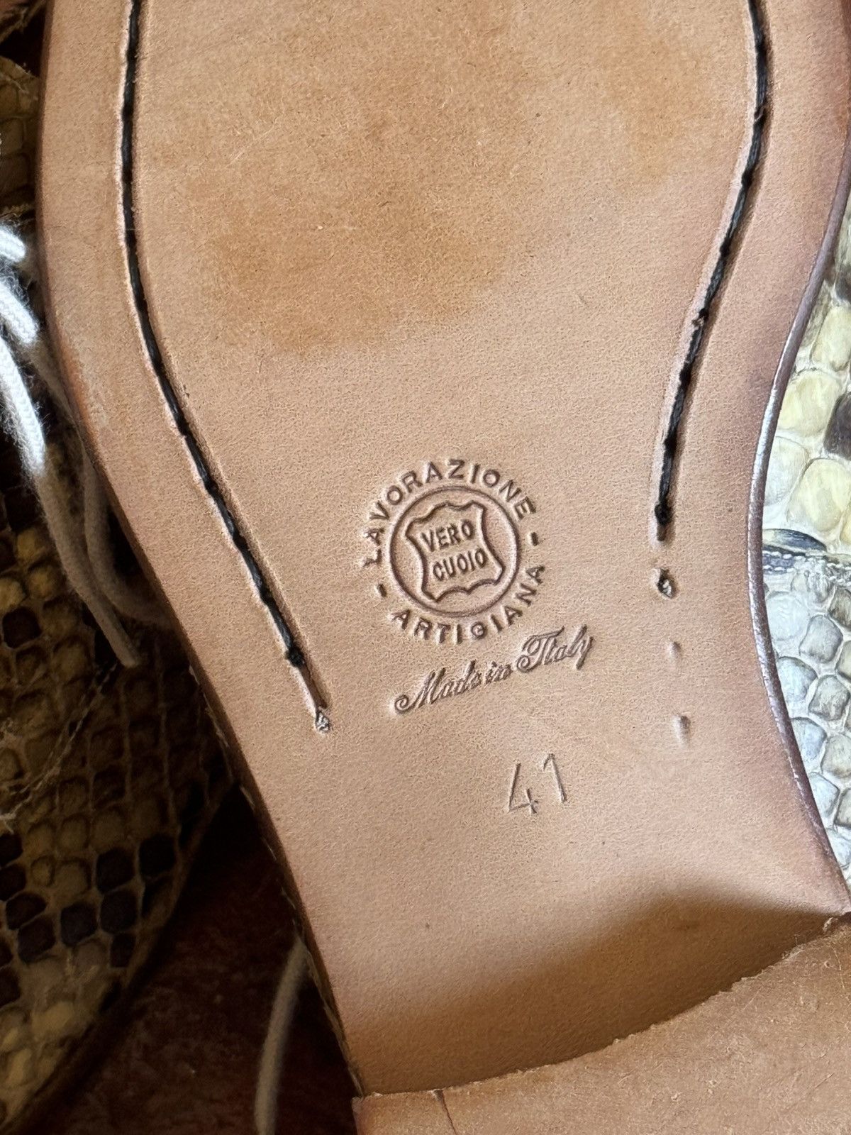Handmade andmade Python Lace-Up Shoes – Rare Piece Size US 8 / EU 41 - 7 Thumbnail